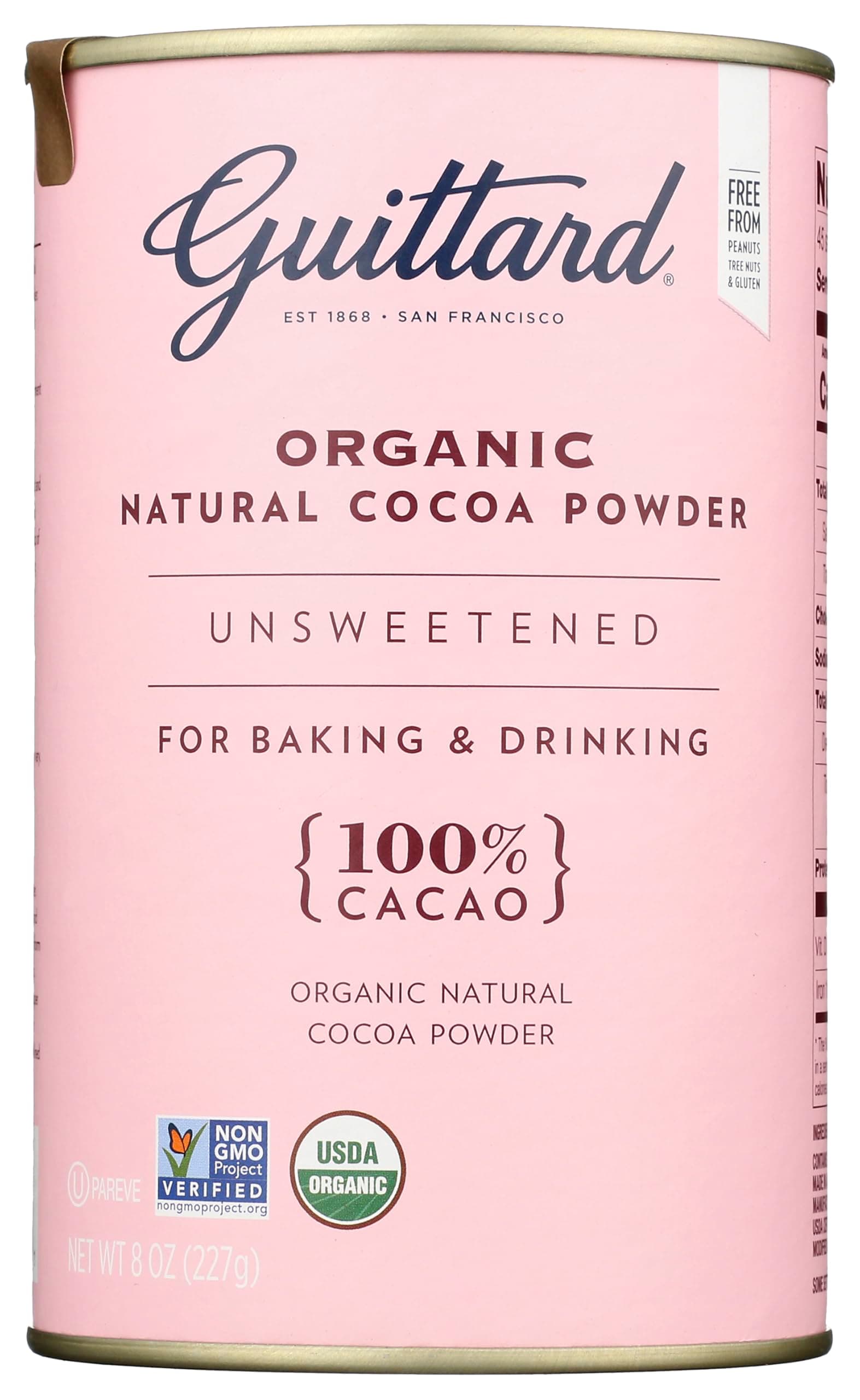 GUITTARD Organic Cocoa Powder, 8 OZ