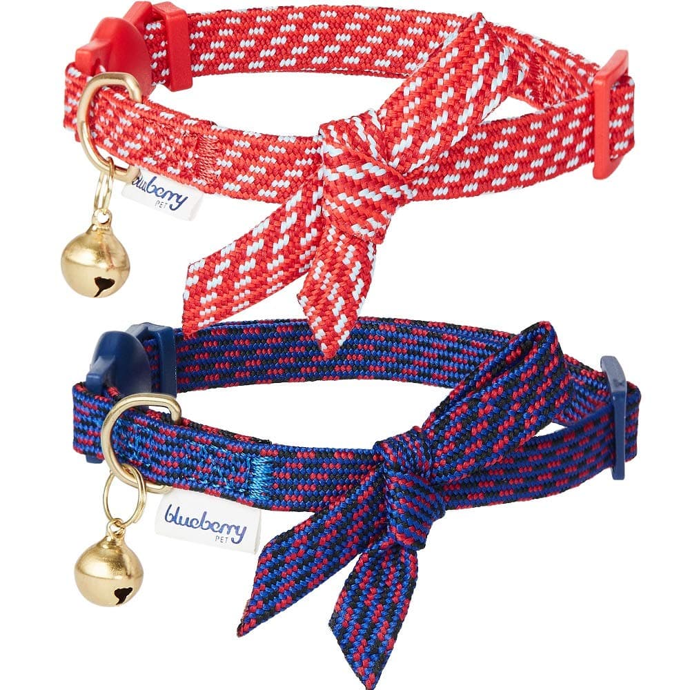 Blueberry Pet 10+ Patterns Breakaway Safety Cat Collars, Reflective Options Available