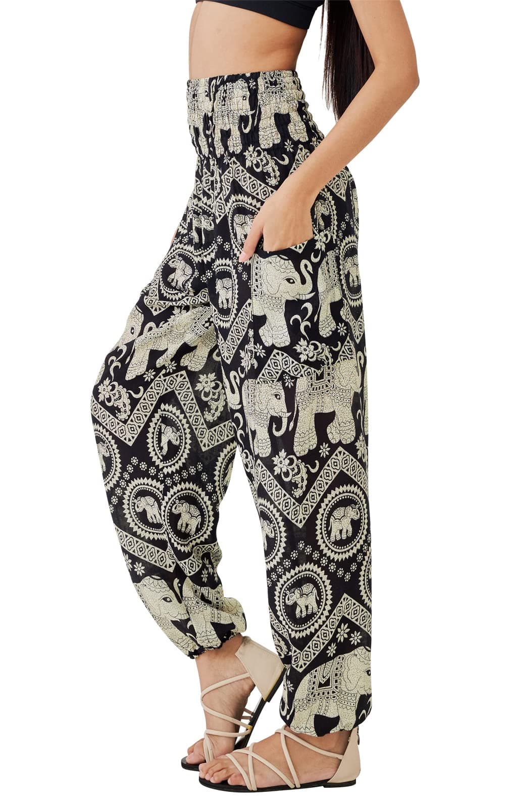 Joob Joob Boho Pants for Women - Hippie Harem Pants Women - Womens Yoga Pants – Comfy Bohemian Flowy Hippie Clothes