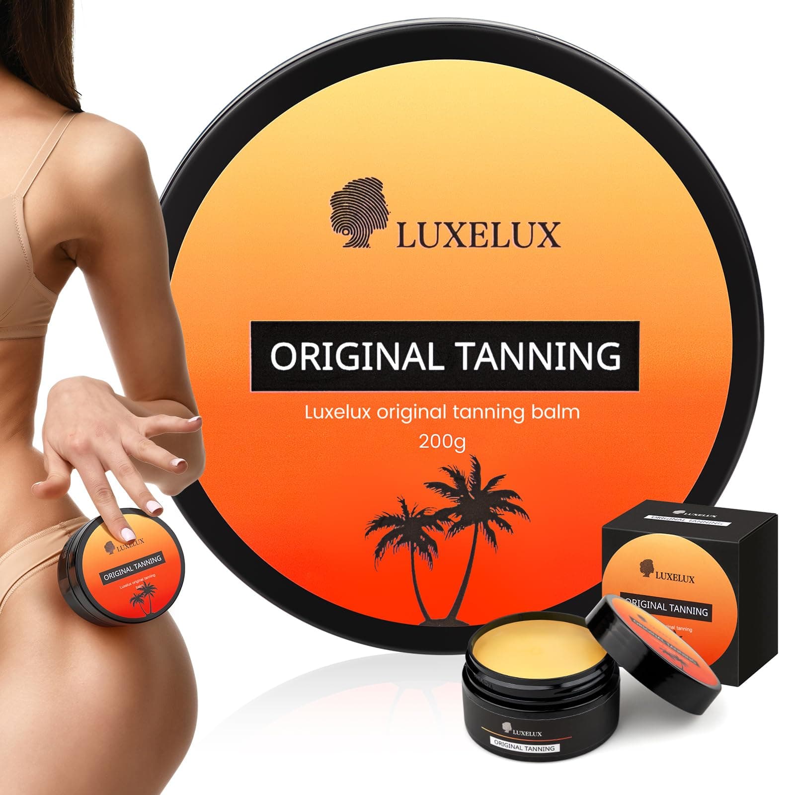 LUXELUXIntensive Tanning Balm - Natural Tanner, Brown Tan Accelerator, 6.7 Fl Oz (200 ml)