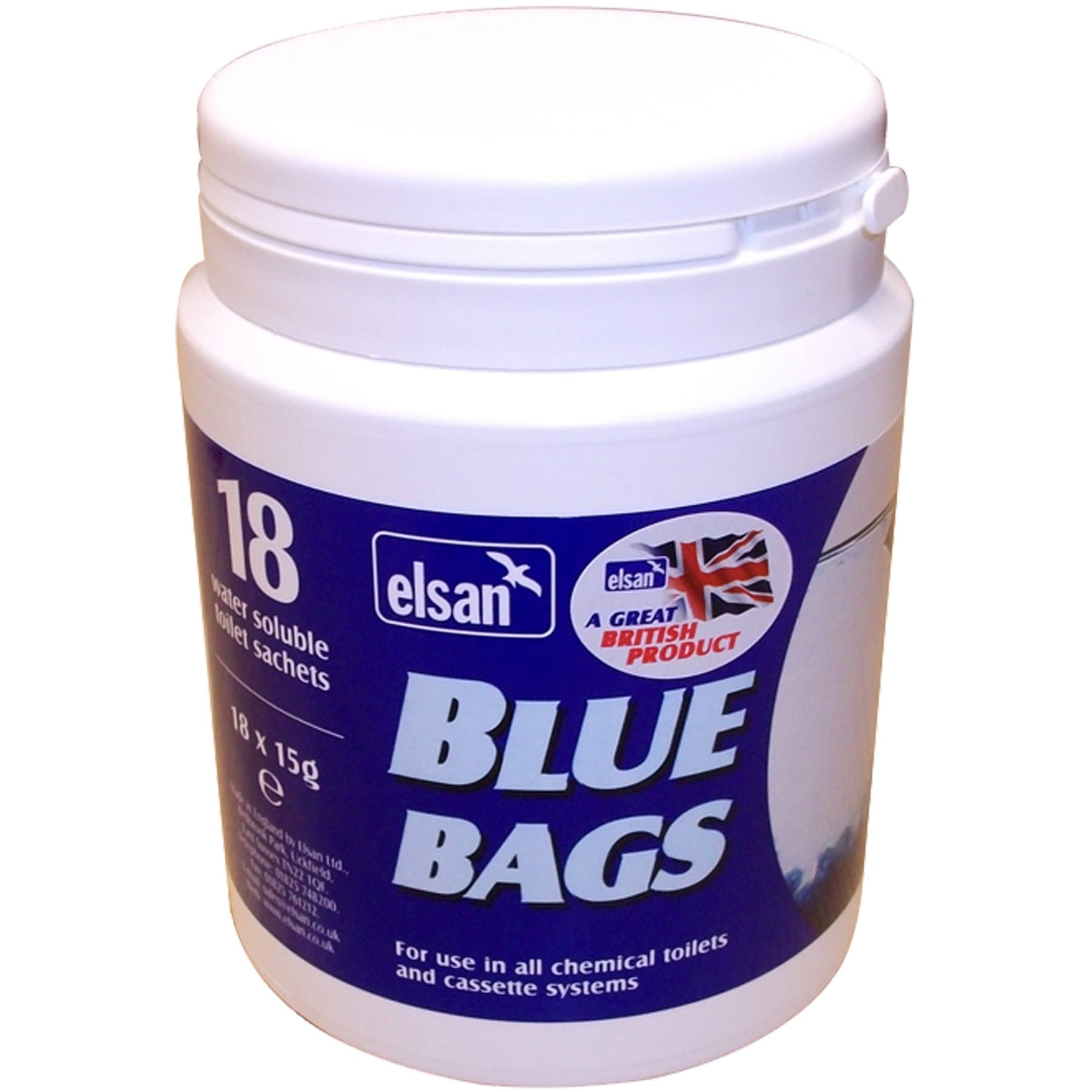 Chemical Caravan Toilet Blue Bags Motorhome Camping 18 Sachets