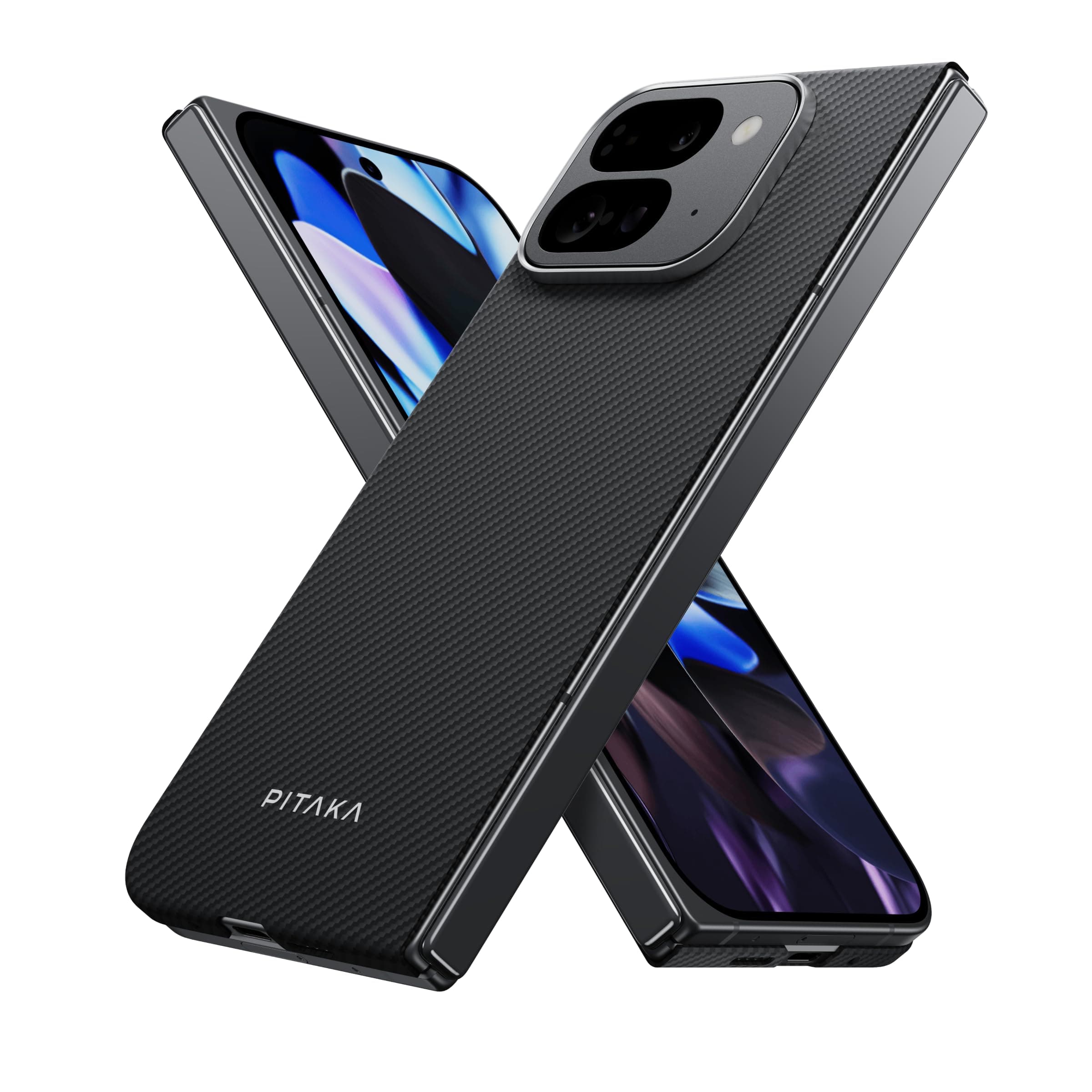 pitaka for Pixel 9 Pro Fold Case, Slim & Light Case for Pixel 9 Pro Fold with a Caseless Touch Feeling, 600D Aramid Fiber Made