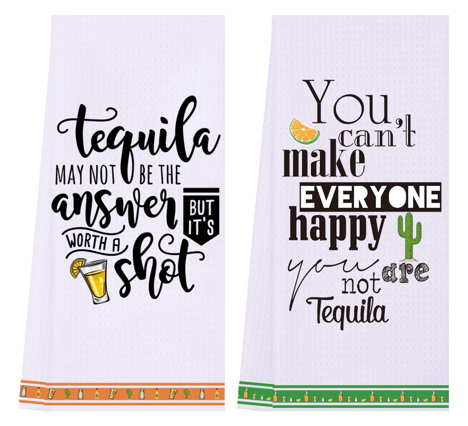 LXOMILL Tequila Gifts, Funny Kitchen Towels, Tequila Accessories, Cute Decorative Dish Towels Sets, Funny Tequila Gift, Housewarming Gift, Cinco De Mayo Decorations