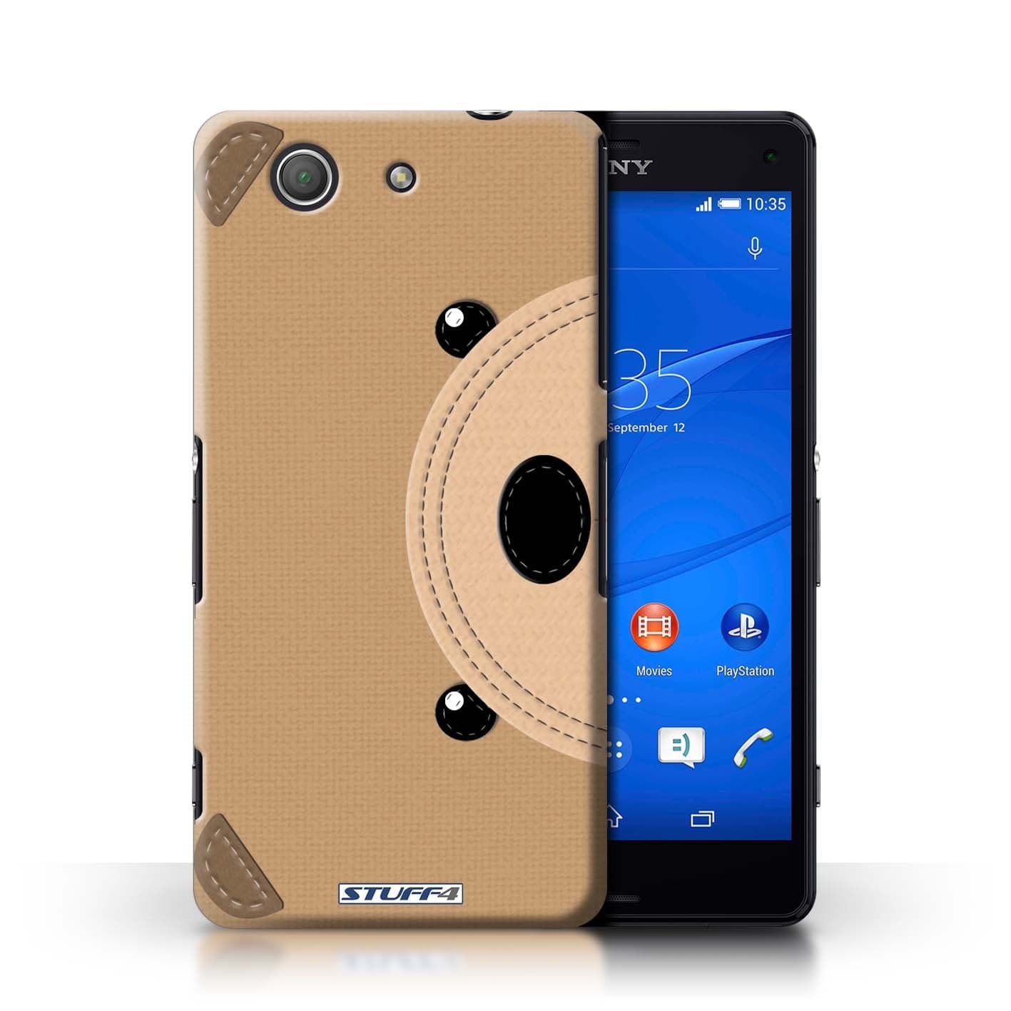 STUFF4 Phone Case / Cover for Sony Xperia Z3 Compact / Bear Design / Animal Stitch Effect Collection