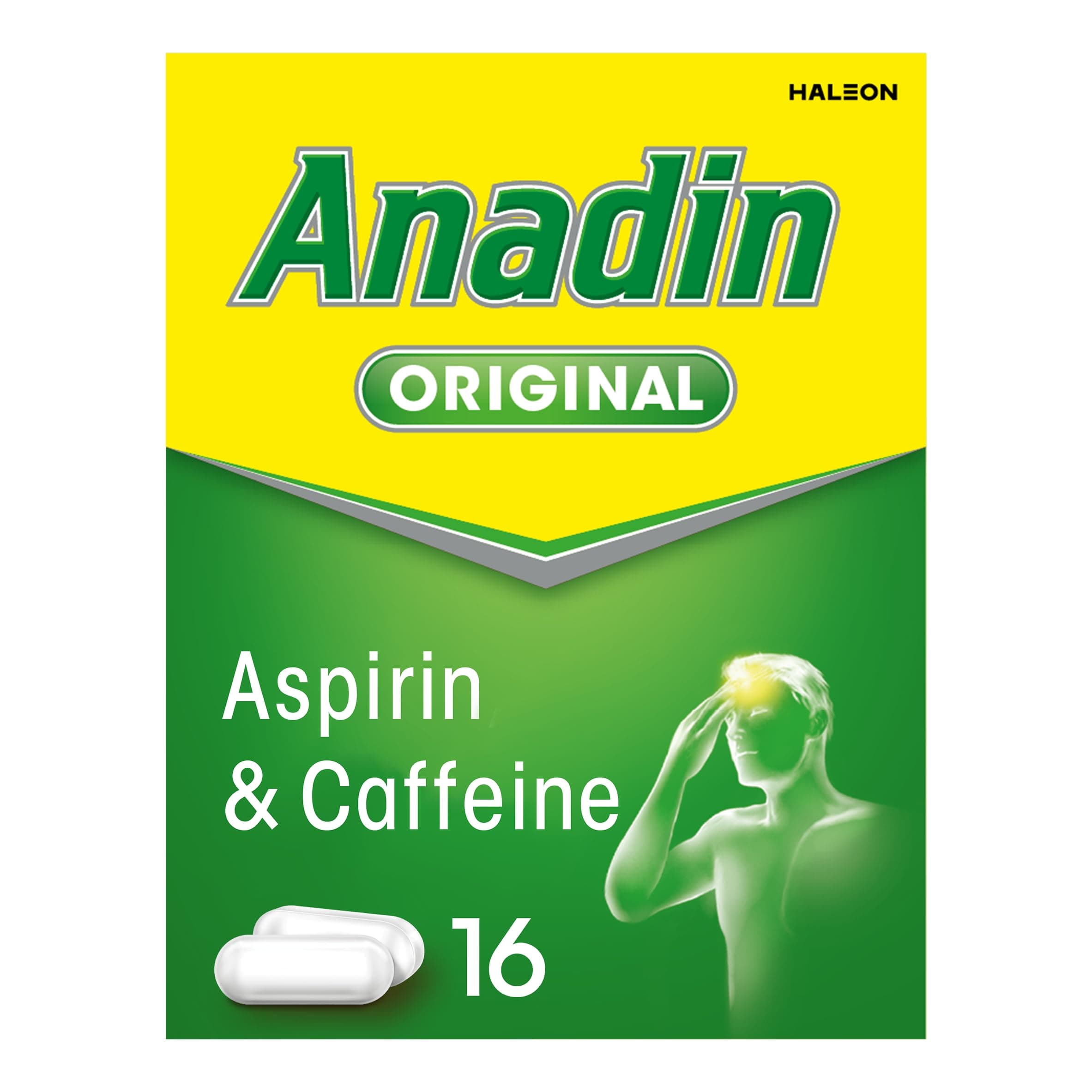 – Original Pain Relief Tablets - Aspirin & Caffeine Tablets - Pack of 16