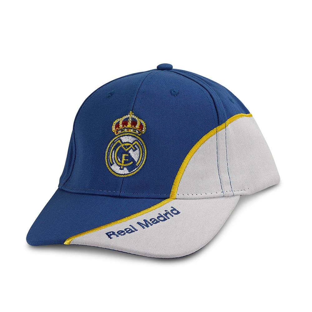 Official Licensed GENUINE FC Real Madrid Blue and White Embroidered Hat Cap - Licensed Real Madrid Merchandise