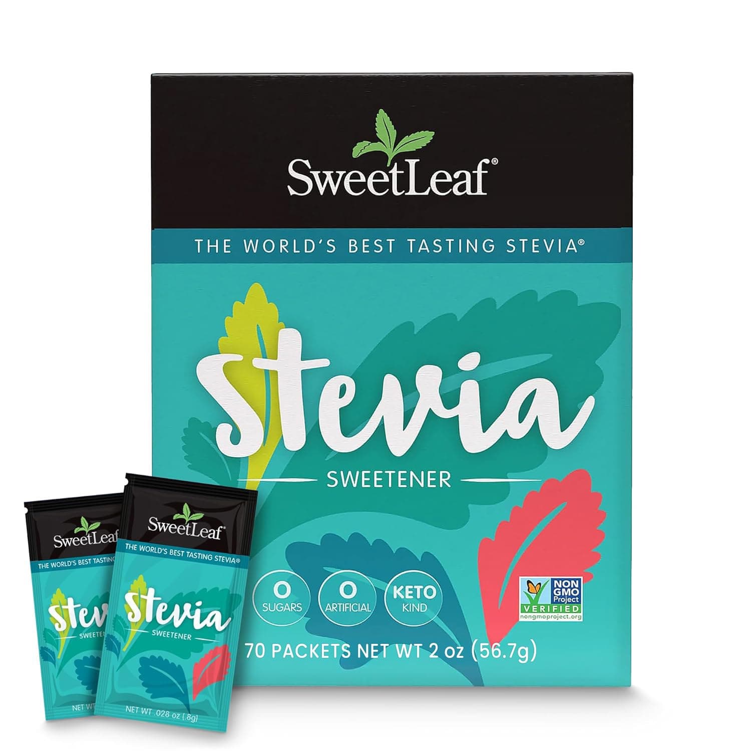 SweetLeaf Wisdom NAturAl, , NAturAl SteviA Sweetner, 70 PAckets