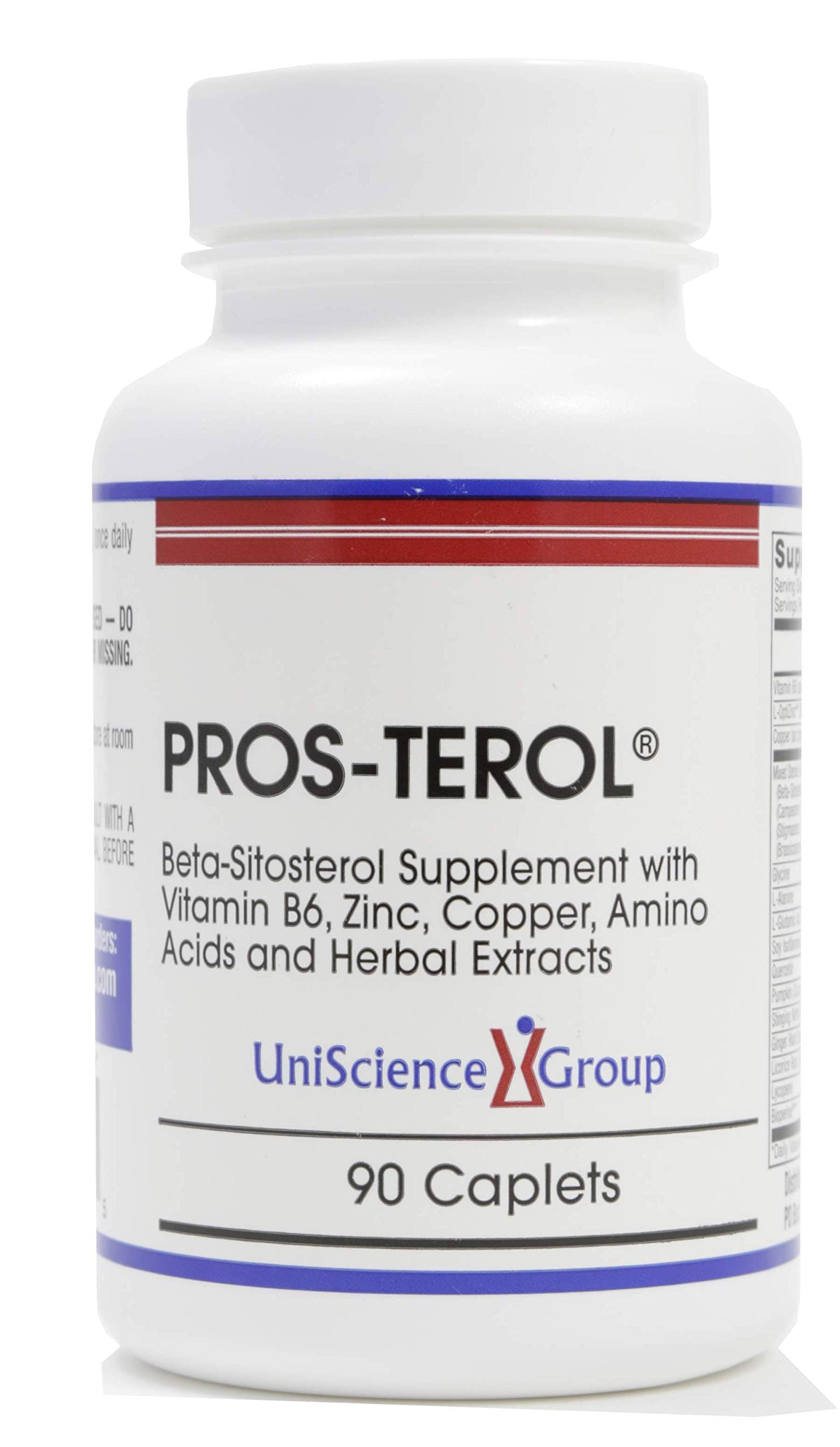Pros-TEROL, Prostate Relief with 900 mg Plant Sterols with Pumpkin Seed, Stinging Nettle Root, Ginger Root, Licorice Root Extracts 90 Caplets