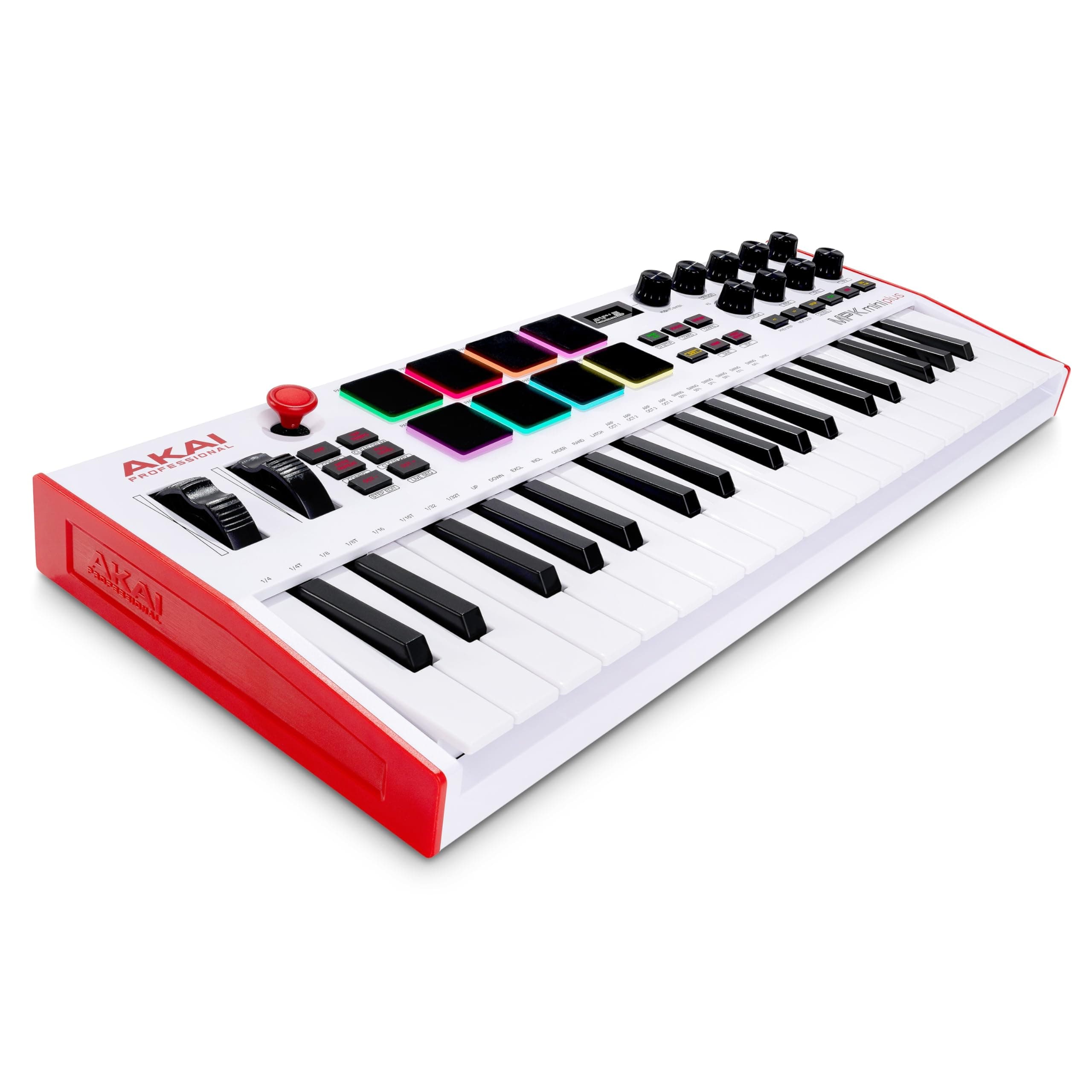 MPK Mini Plus - USB MIDI Keyboard Controller with 37 Mini Keys, 8 MPC Pads, Sequencer, MIDI/CV/Gate I/O and Native Instruments Sound Package, White