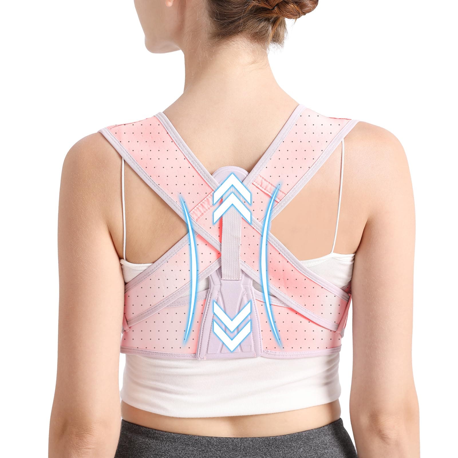 Posture Corrector for Women, Adjustable Back Brace for Posture Corrector Upper Back Pain Relief Providing Pain From Lumbar, Neck, Shoulder, Clavicle, Spine Corrector-(Large/X-Large)