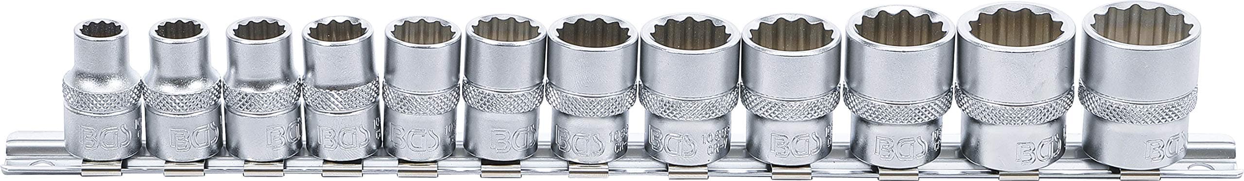 BGS 9105 Socket Spanner Insert Set 12 Points 10 mm (3/8 Inch) SW 819 mm 12 Pieces