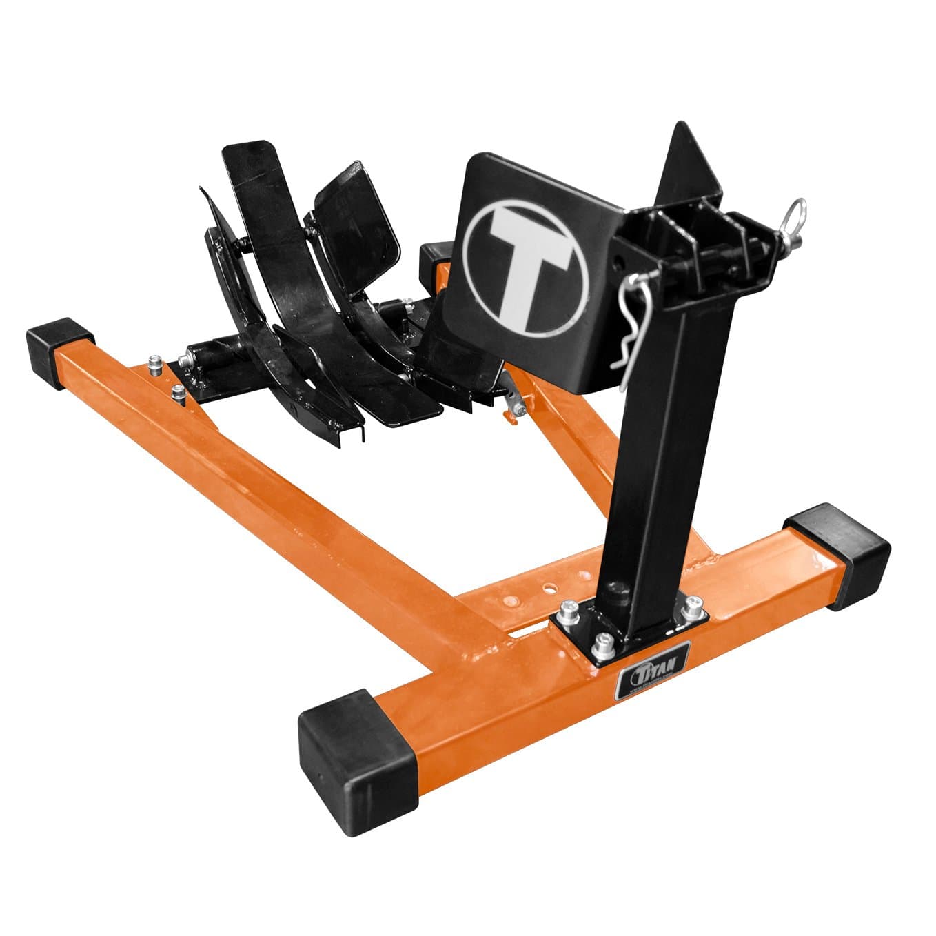 Titan Bulldog Motorcycle Wheel Chock, for Transportation or Floor Stand - Orange