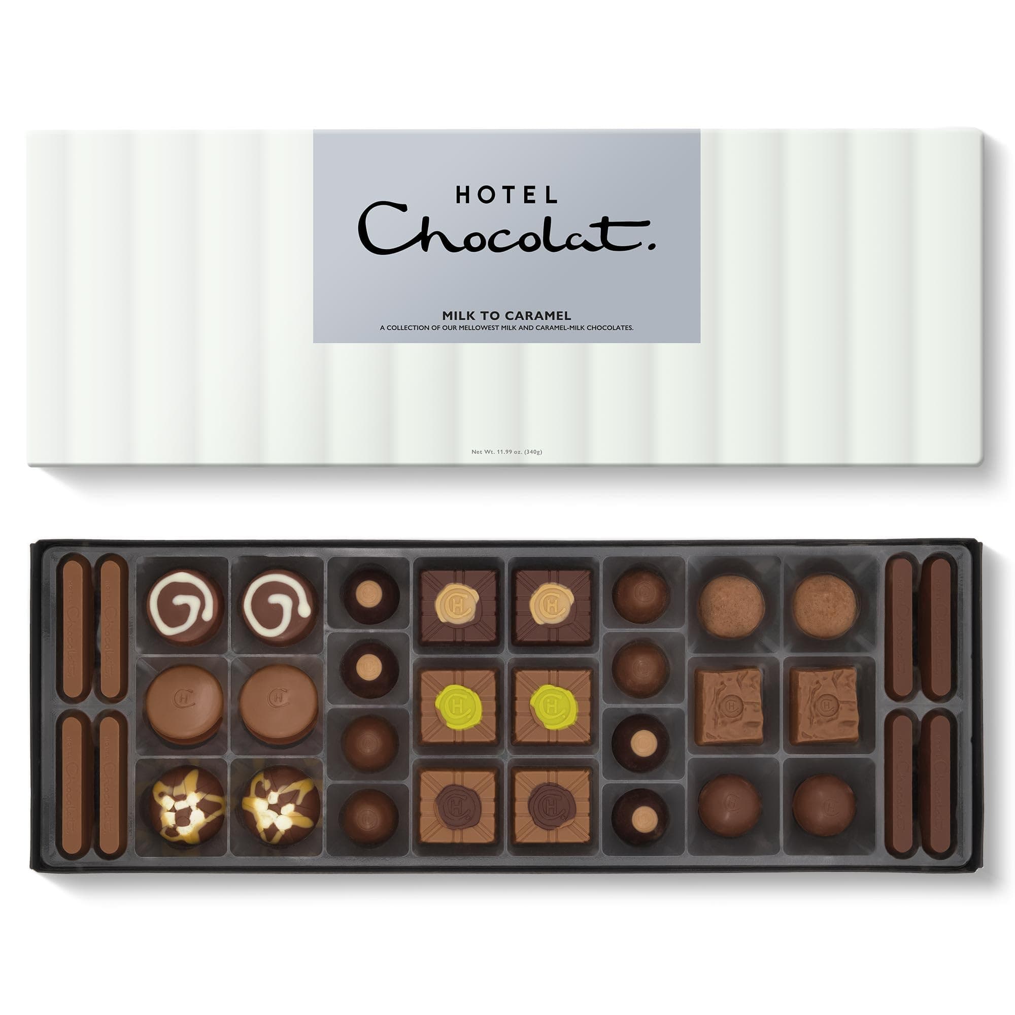 Hotel Chocolat Milk to Caramel Sleekster - 34-Piece Milk and Caramel Chocolate Box, 340g - Chocolate Gift for Birthday, Thank You, Congratulations, Anniversary, Mother's day, Easter 2026