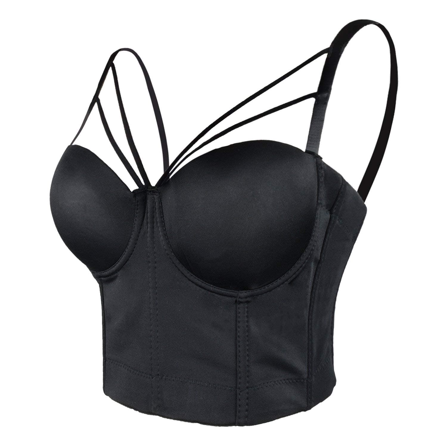 Women's Sexy Cut Cross Strappy Gothic Bustier Tops Caged Cropped Top