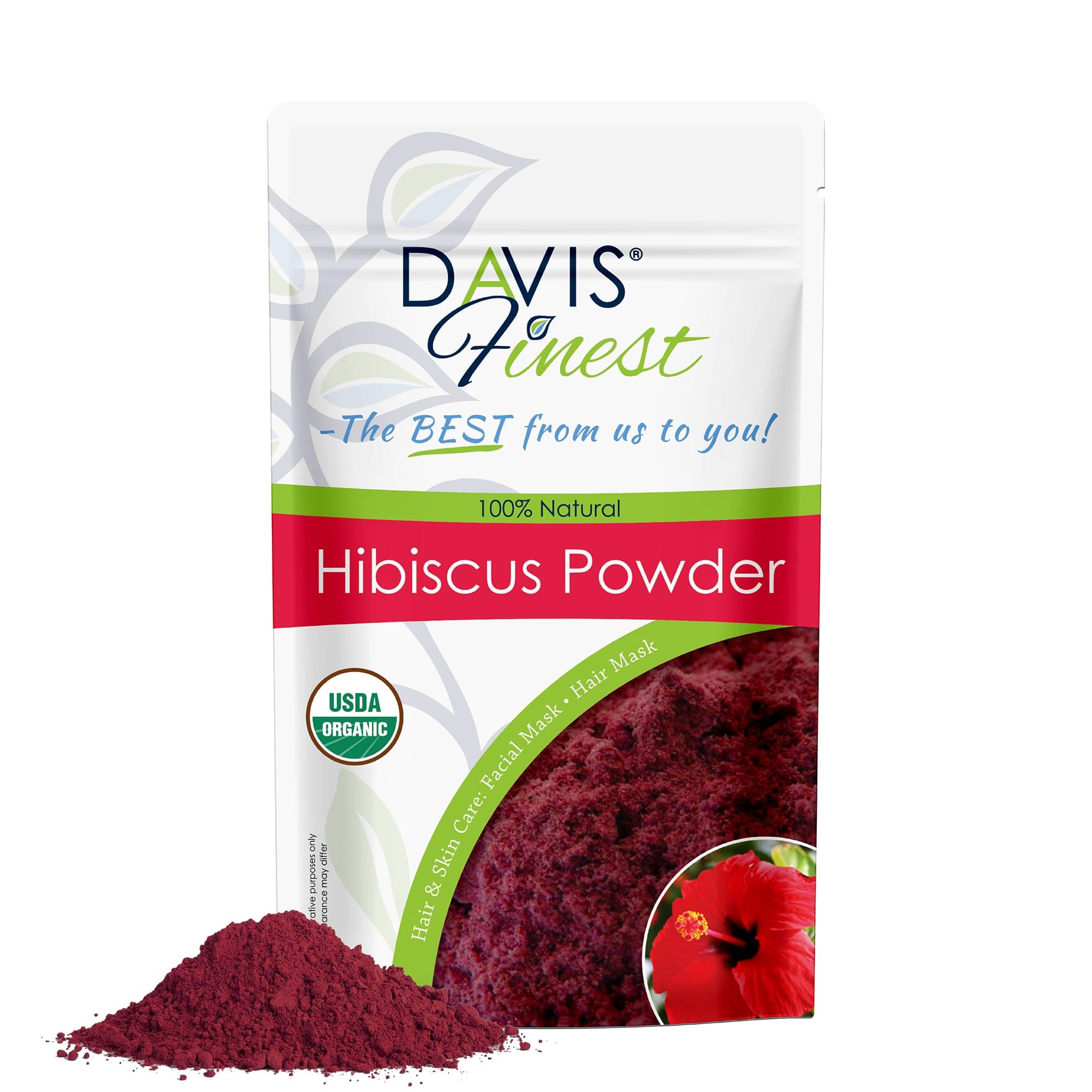 Organic Hibiscus Powder 100g, Hair & Skin, Facial Mask, Face Pack, Hair Growth, Shine & Condition