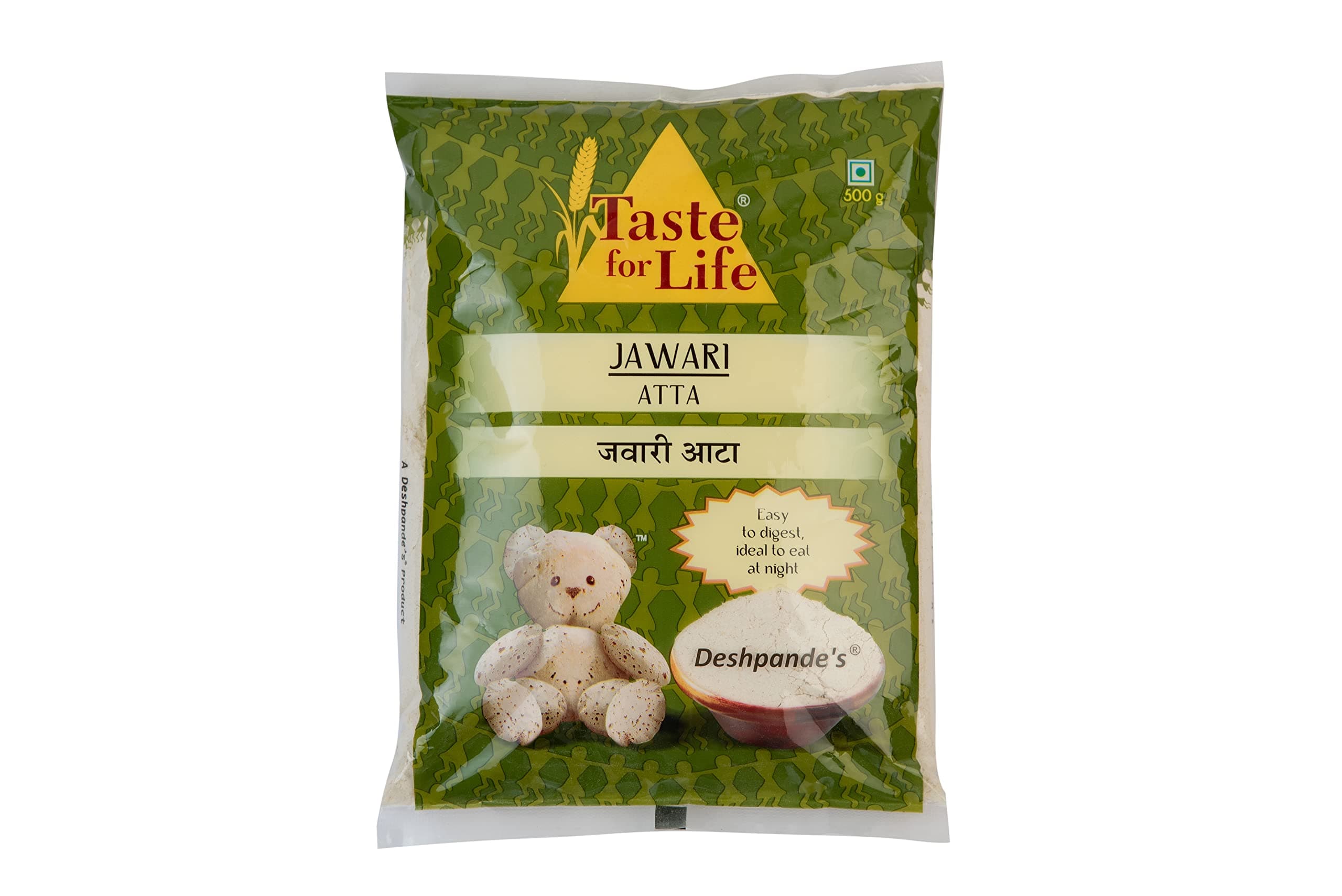 Taste for Life Jawari Atta 500 grams - Wholesome Sorghum Flour for Nutritious Meals