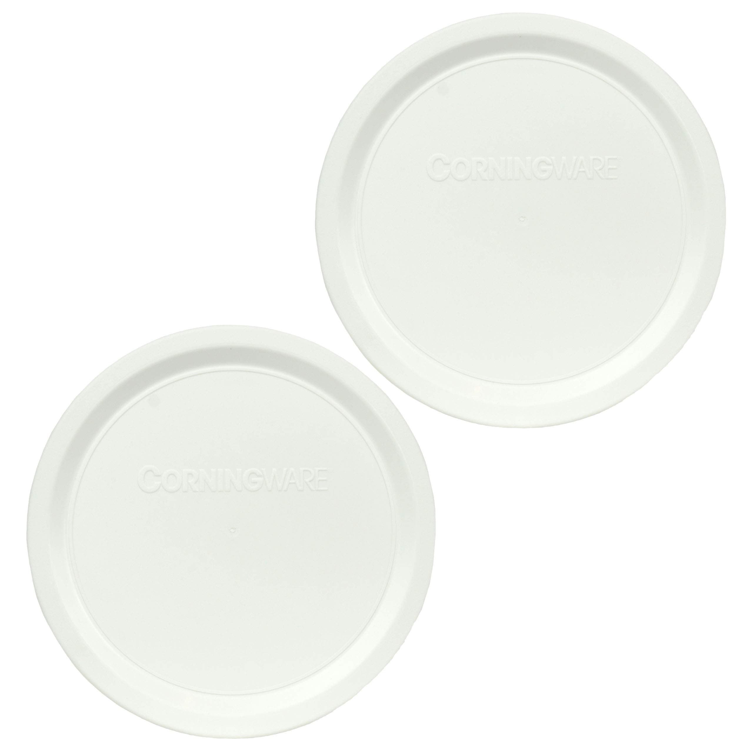 F-16-PC French White 16 Ounce Plastic Replacement Lid - 2 Pack