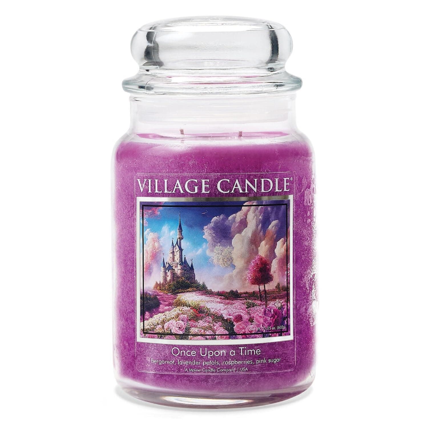 Village CandleOnce Upon A Time, Large Glass Apothecary Jar, Scented Candle, 21.25 Oz