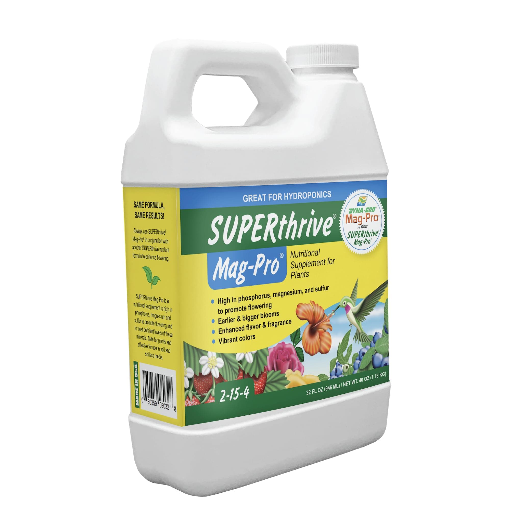 DYMAG032 Mag Pro Blossom Booster Supplement, 2-15-4, 1 Quart