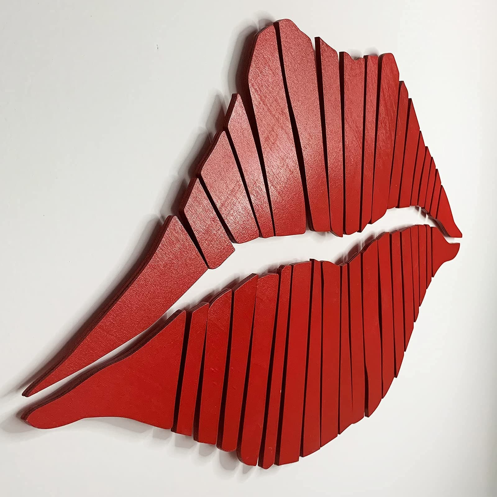 Red Lips Wooden Wall Decor