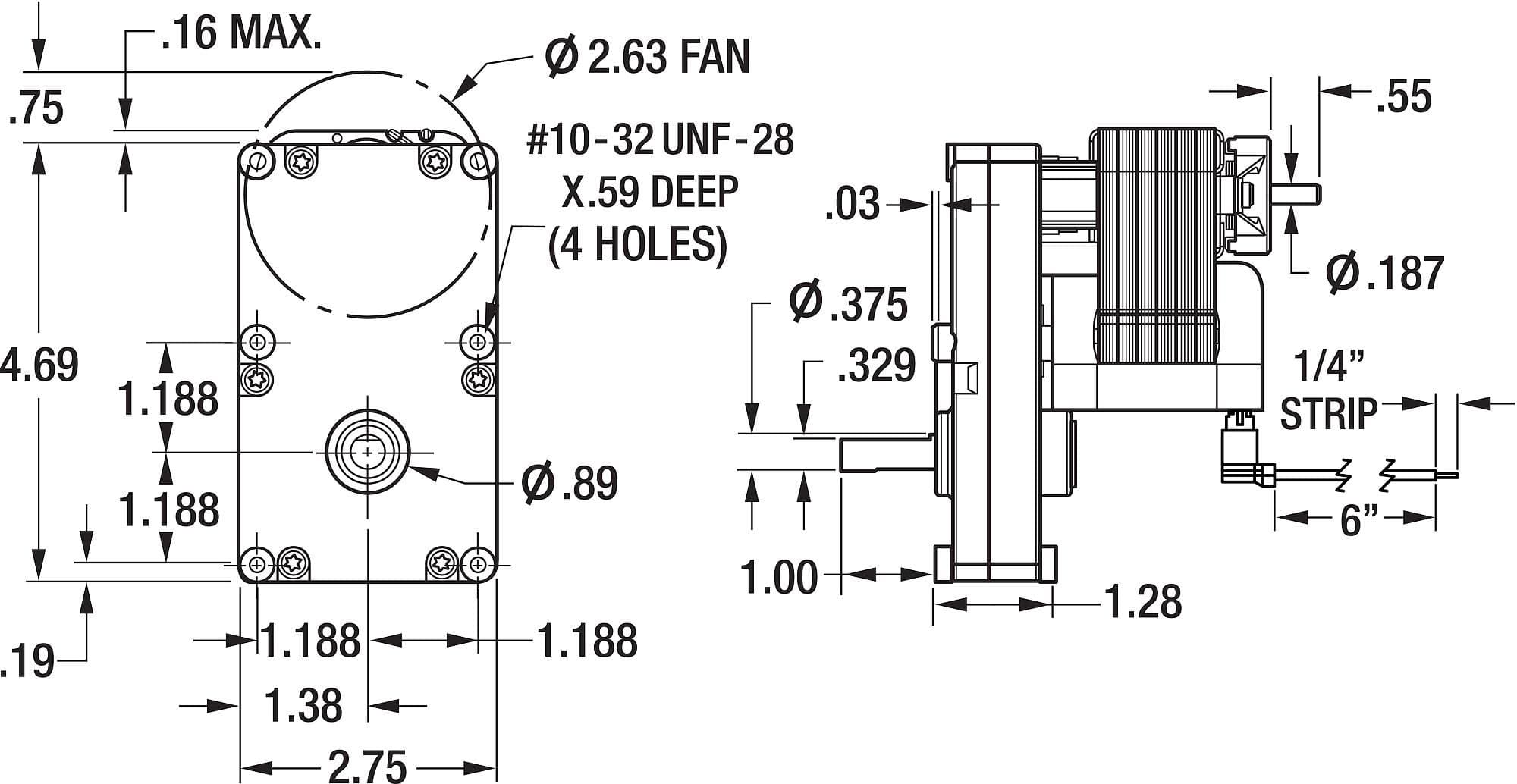 Dayton 1LNF8 AC Gearmotor 115 Nameplate RPM 6 Max. Torque 150.0 in.-lb. Enclosure Open