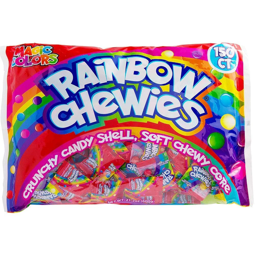 Magic Colors Rainbow Chewies Candy Pouches 150 Count, 21.2 Ounce