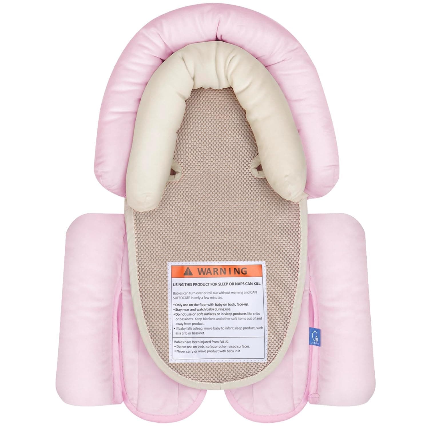 COOLBEBE Upgraded 3-in-1 Babybody Support for Newborn Infant Toddler - Extra Soft Car Seat Insert Cushion Pad, Perfect for Carseats, Strollers, Swings, Pink