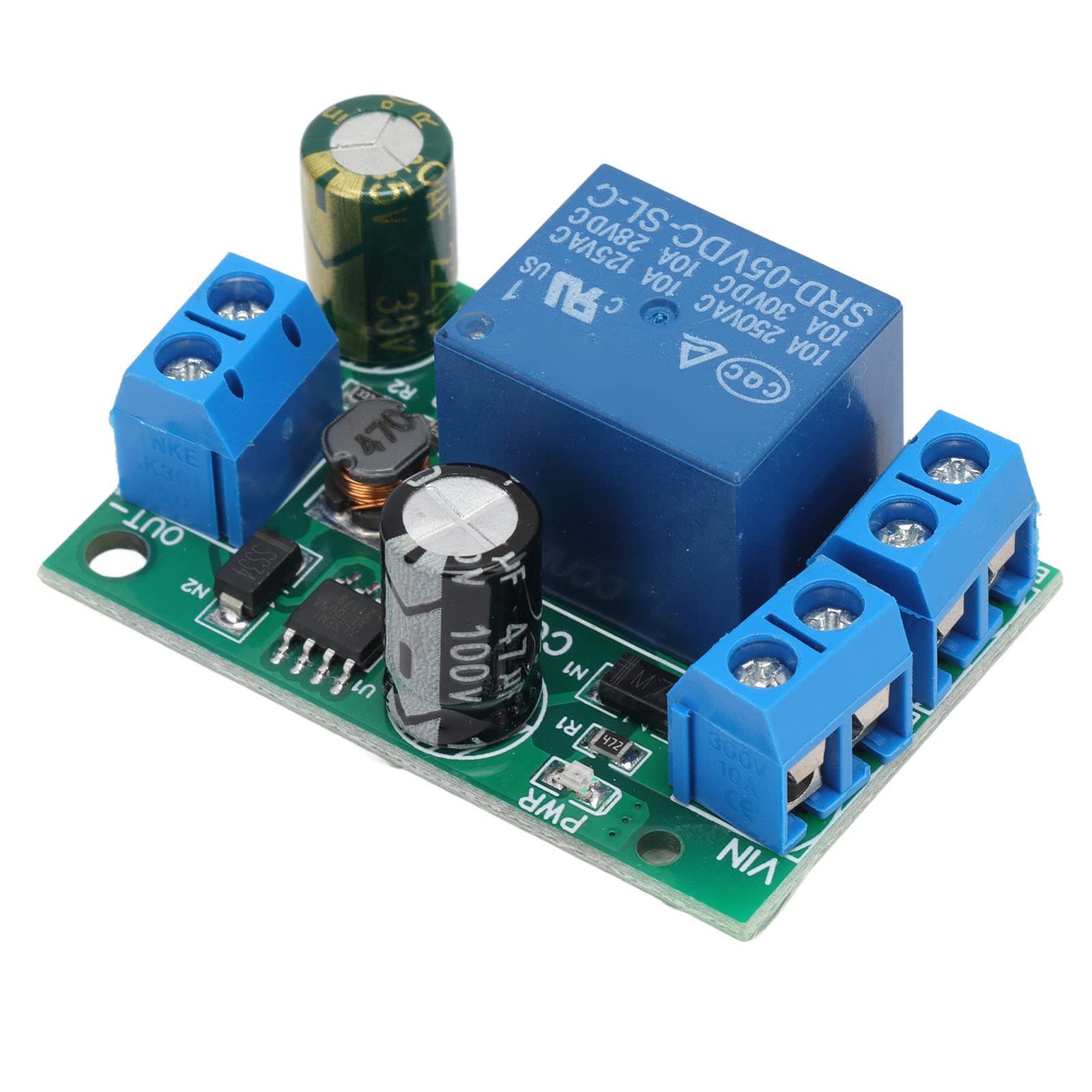 Eujgoov Power Off Module UPS Emergency Power Failure Board DC 8‑60V (Without Casing)