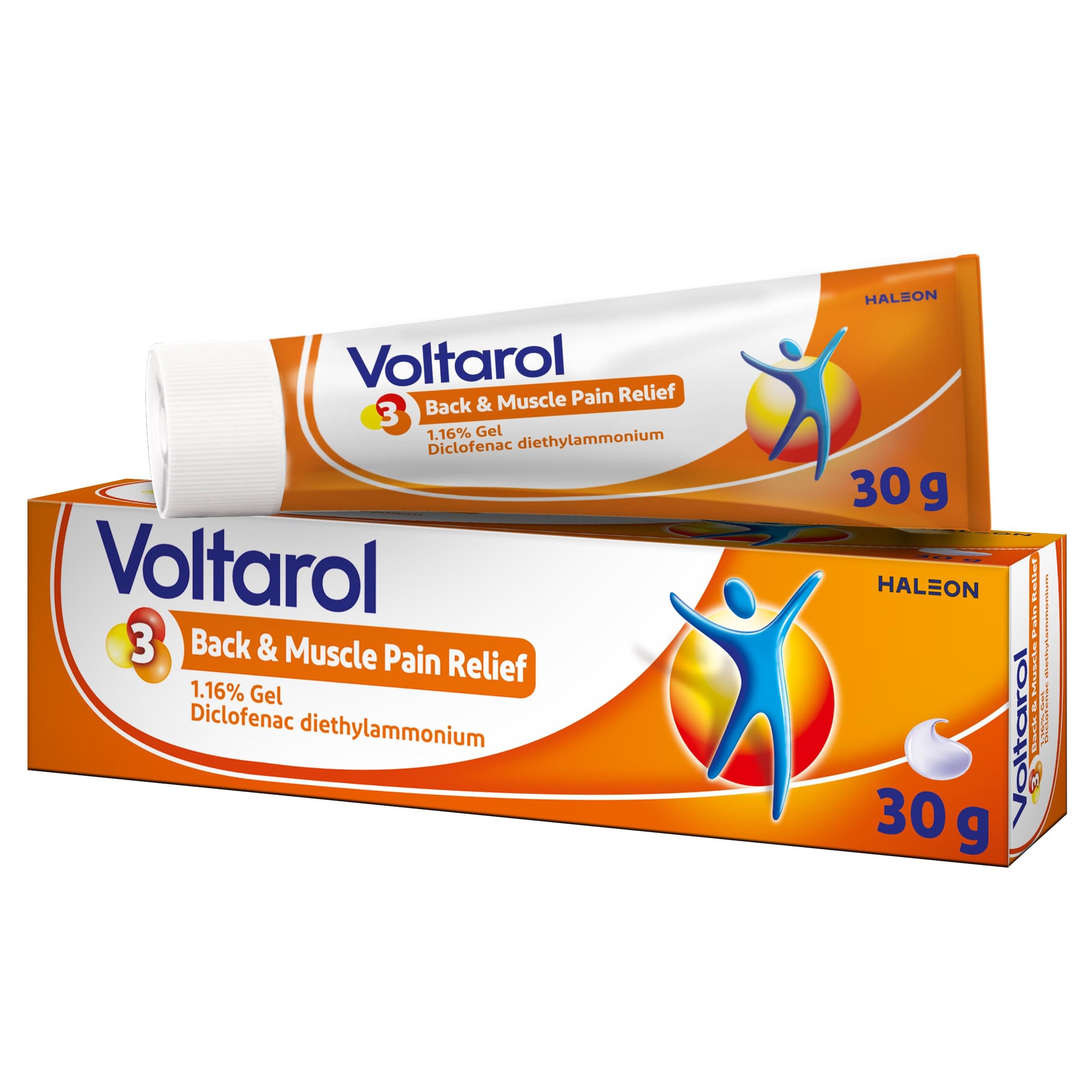 Voltarol Back & Muscle Pain Relief 1.16% Gel, for Joint Pain Relief, suitable for Knee Pain & Neck Pain, 30g