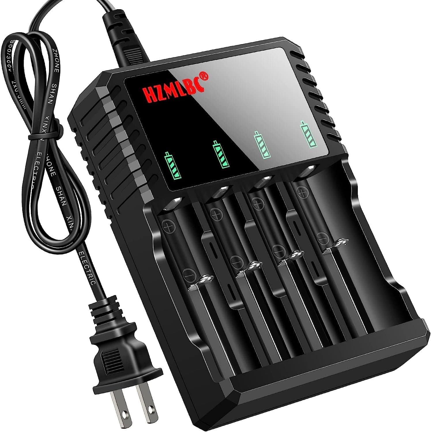 Skywolfeye 18650 Battery Charger Universal Smart 18650 Charger with LED Indicator for 3.7V Lithium ion Battery 18650 21700 26650 18500 16650 14500 Rechargeable Batteries (4 Bay)