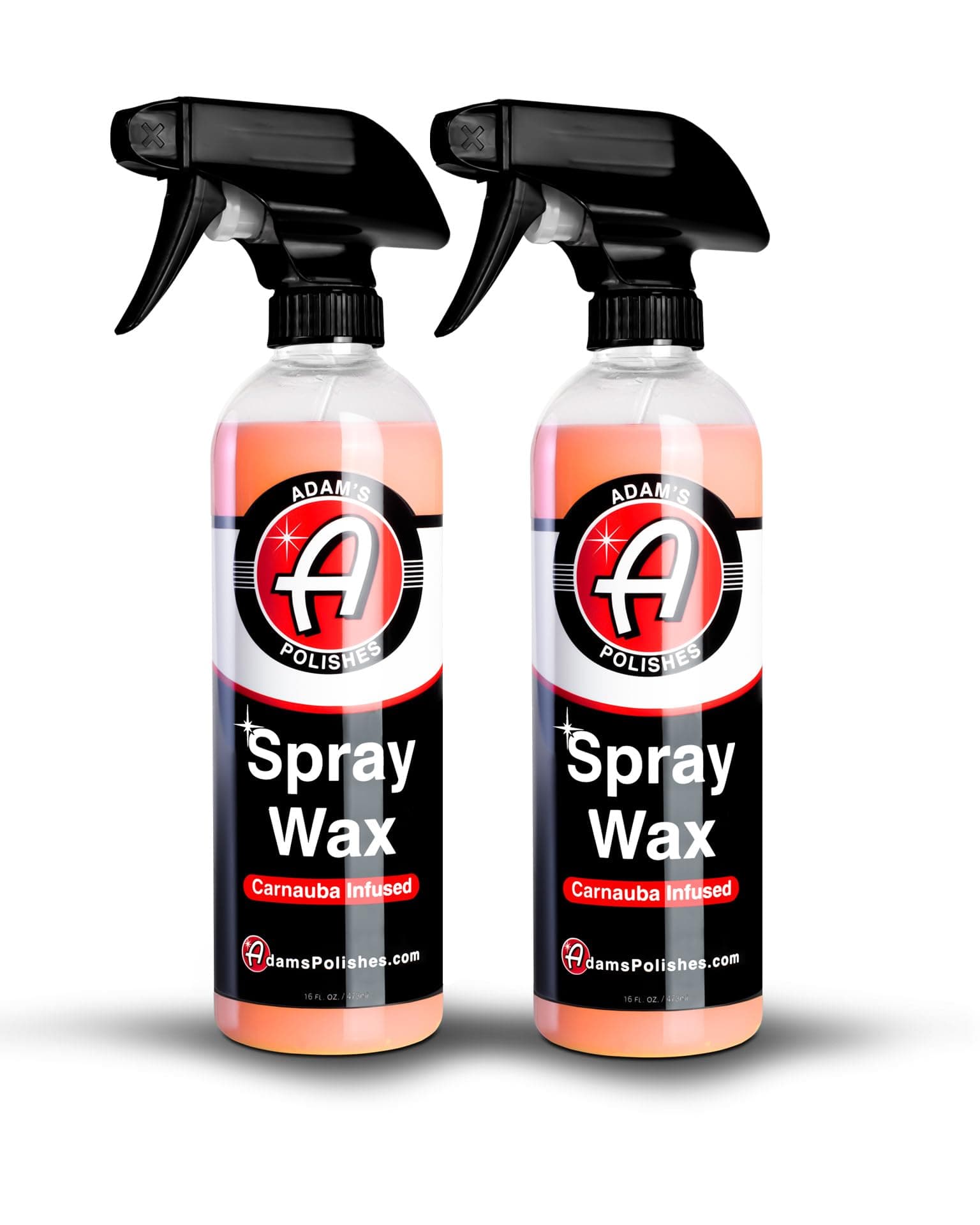 Adam's Spray Wax 2-Pack - Premium Infused Carnauba Car Wax Spray For Shine, Polish & Top Coat Paint Protection | Car Wash Enhancer & Clay Bar Lubricant | Car Boat Motorcycle RV Detailing