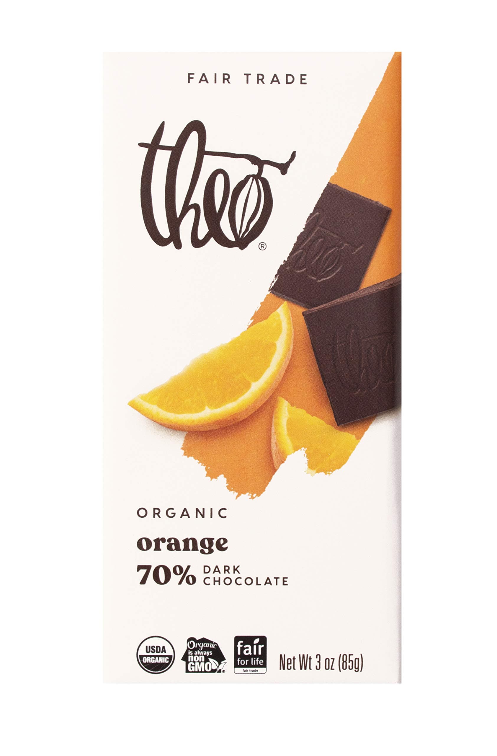 Chocolate - Organic & Fair Trade Dark Bar Orange 3 Oz. 103052