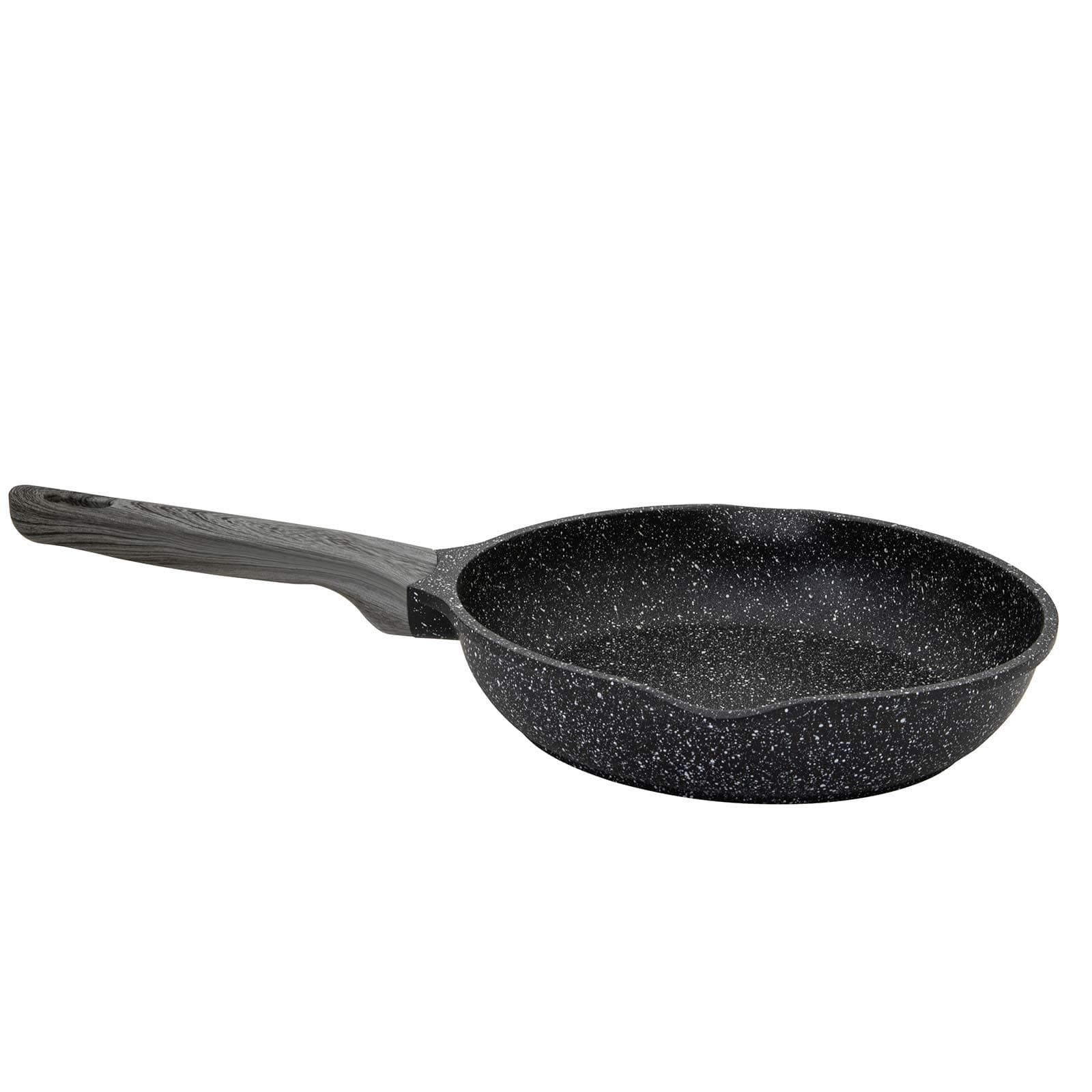 Country Kitchen Cookware Cast Aluminum Frying Pan, 8 Inches, Non Stick Speckled Skillet, For Gas and Electric Stovetop (Black)