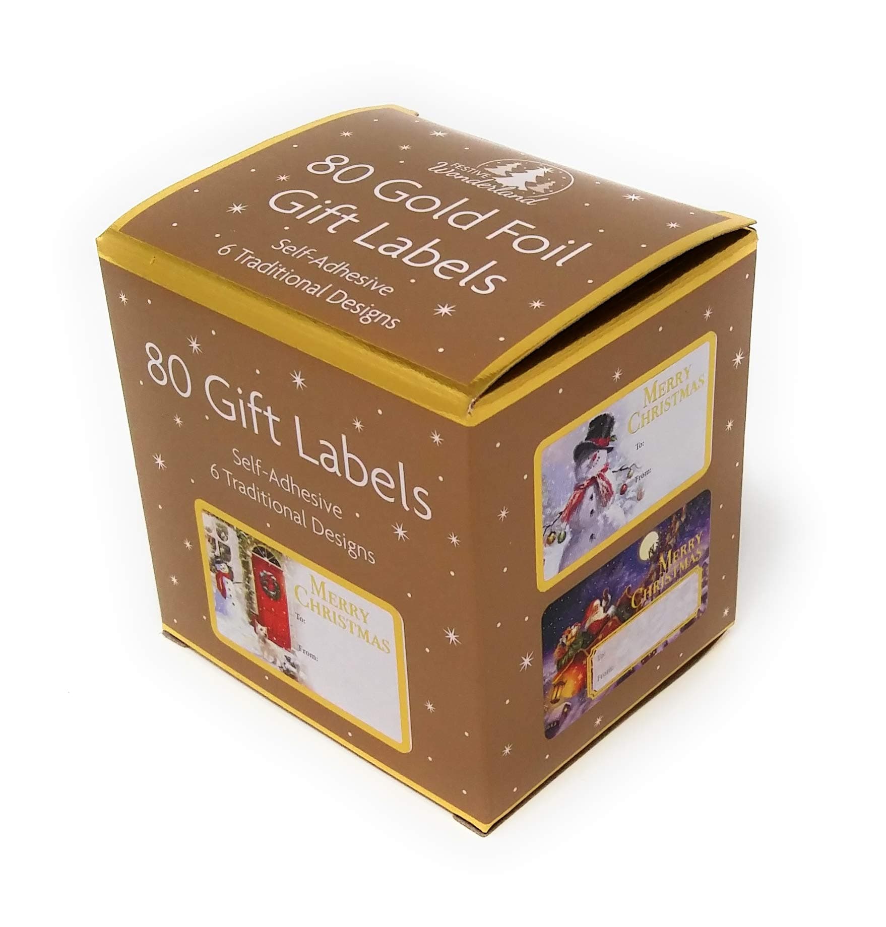 Tallon Christmas Collection Gold Foil Adhesive Label Pack of 80 labels