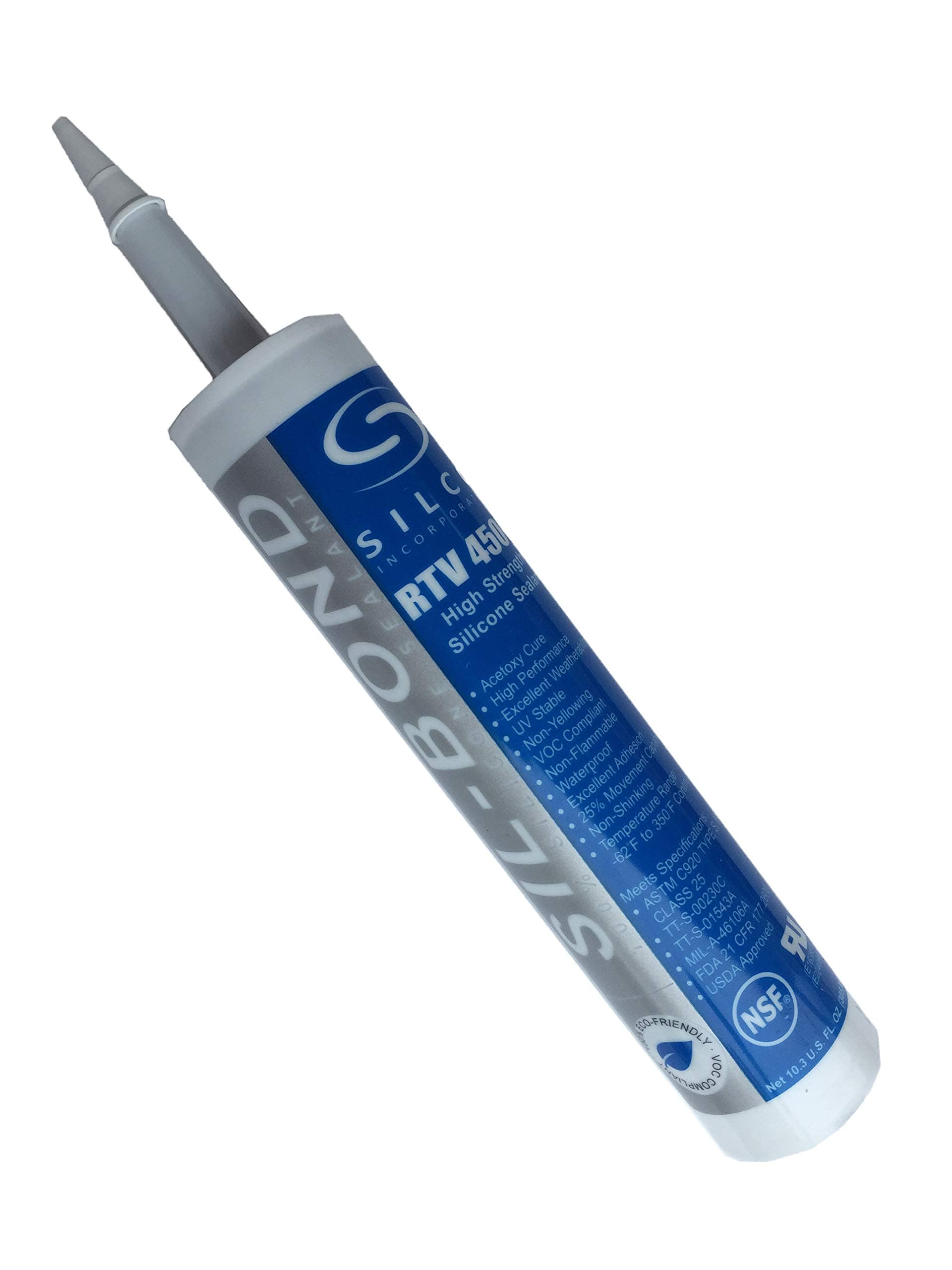 Sil-Bond NSF FDA RTV Silicone Sealant Adhesive Black 10.3oz