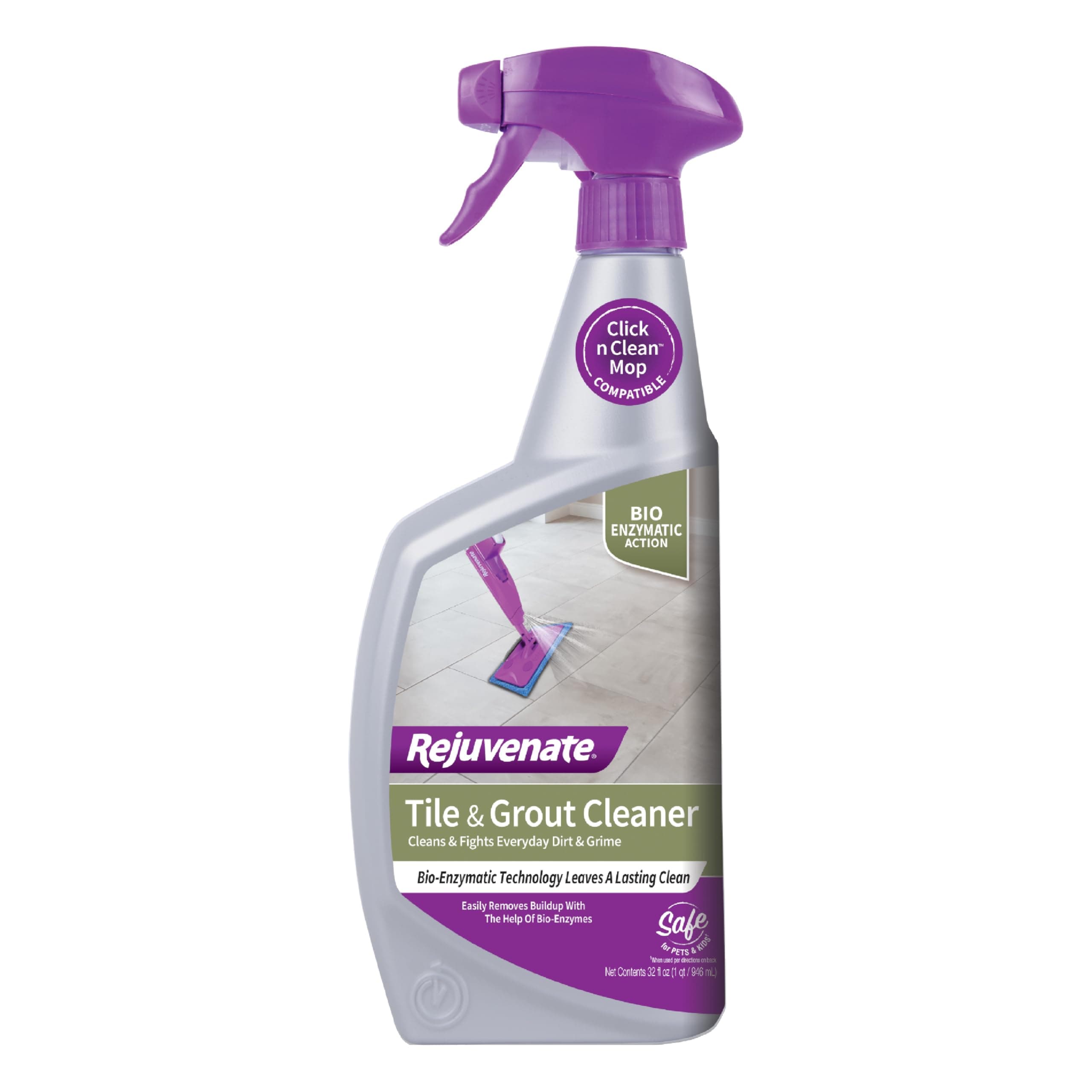 Bio-Enzymatic Scrub Free Tile and Grout Cleaner Lightens and Brightens Every Time (32oz)