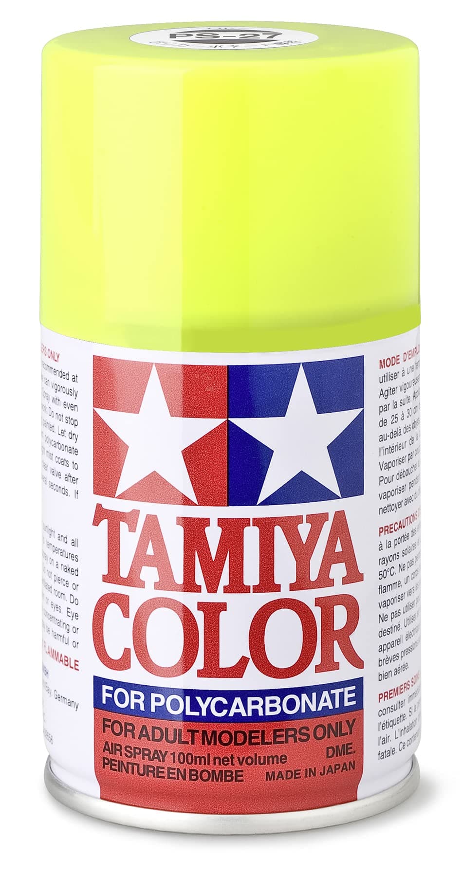 PS-27 Fluorescent Yellow Lexan Spray Paint - Tam86027, 3 oz
