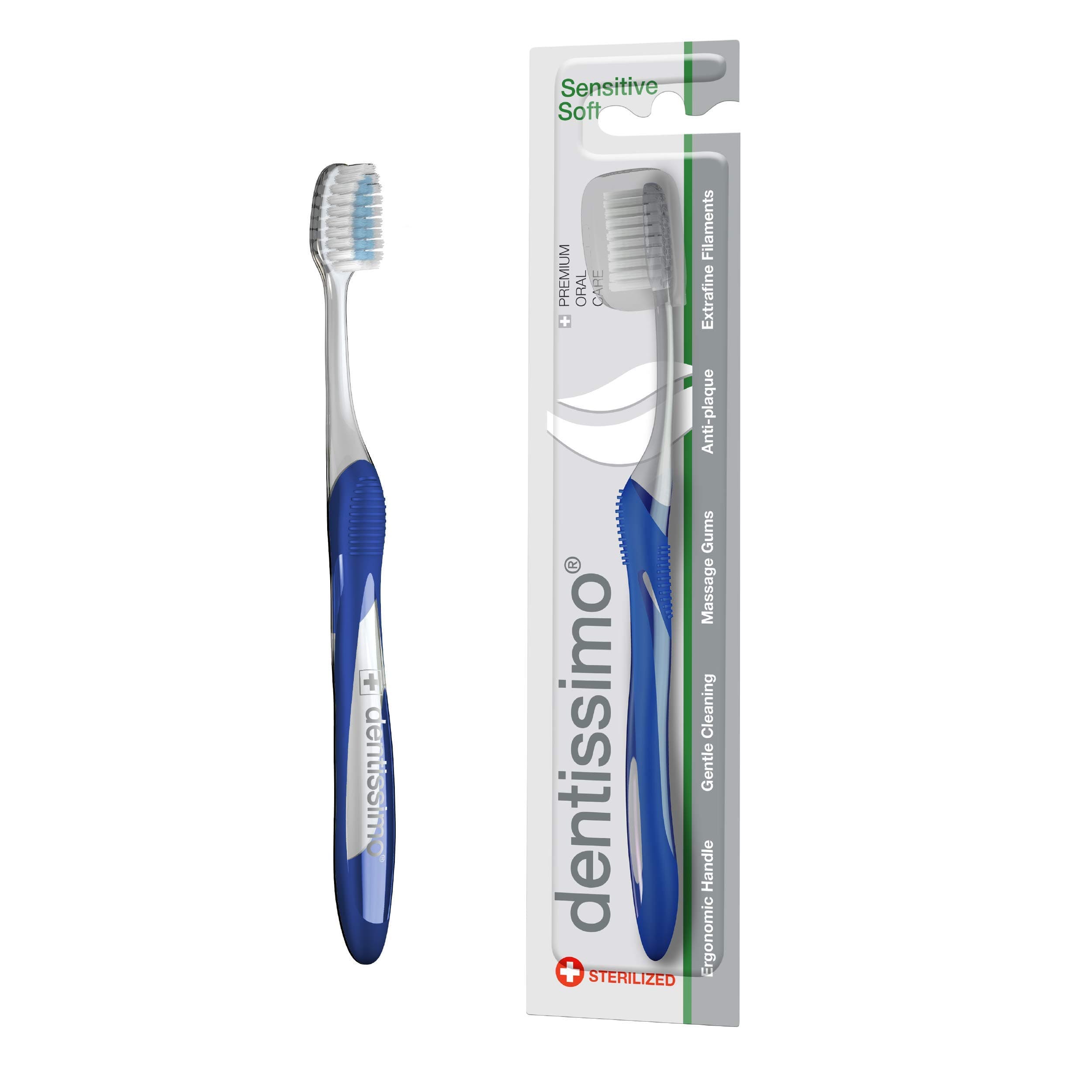 Premium Oral Care Sensitive Soft Toothbrush for Gentle Cleansing, Assorted Color, Pack of 1