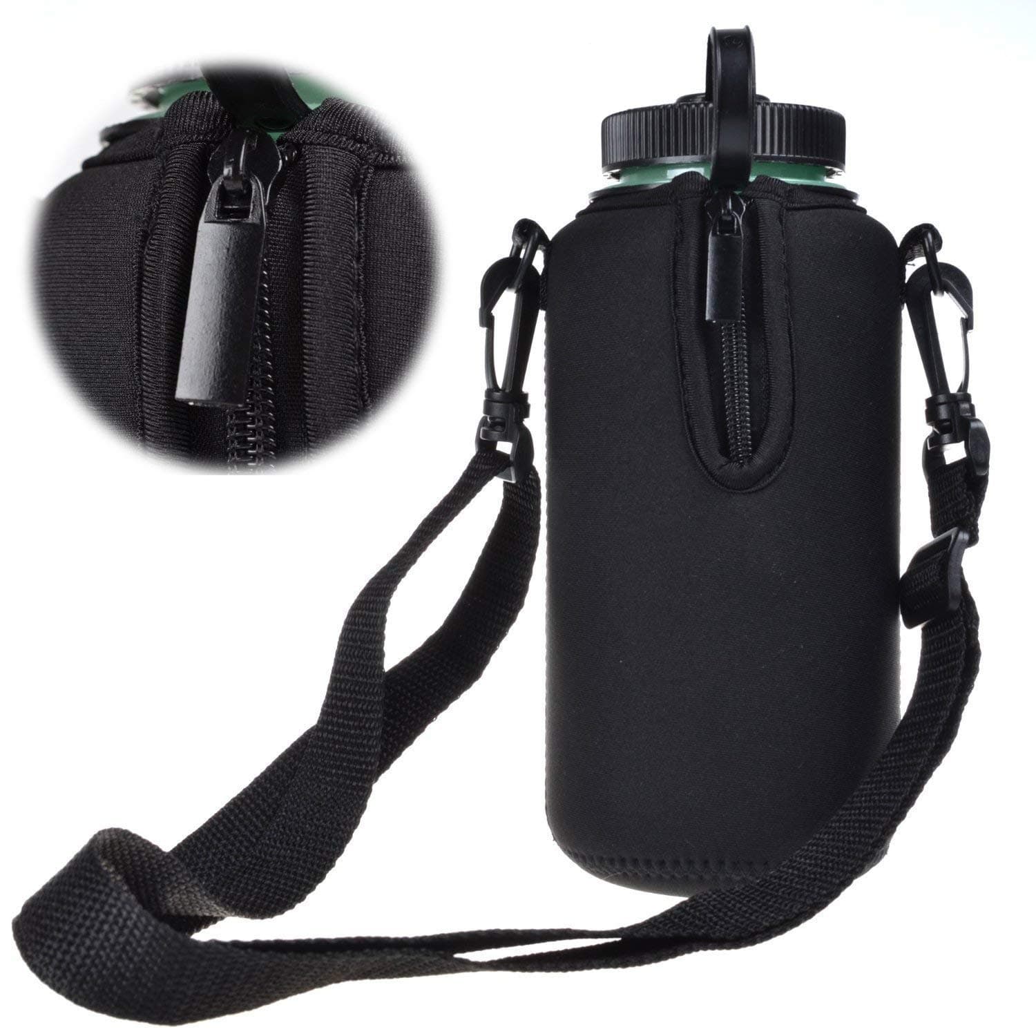 Orchidtent Protable Neoprene Insulated Water Drink Bottle Cooler Carrier Cover Sleeve Tote Bag Pouch Holder Strap for Kid Children Women Men Biker Travel Cycling Climbing Sports