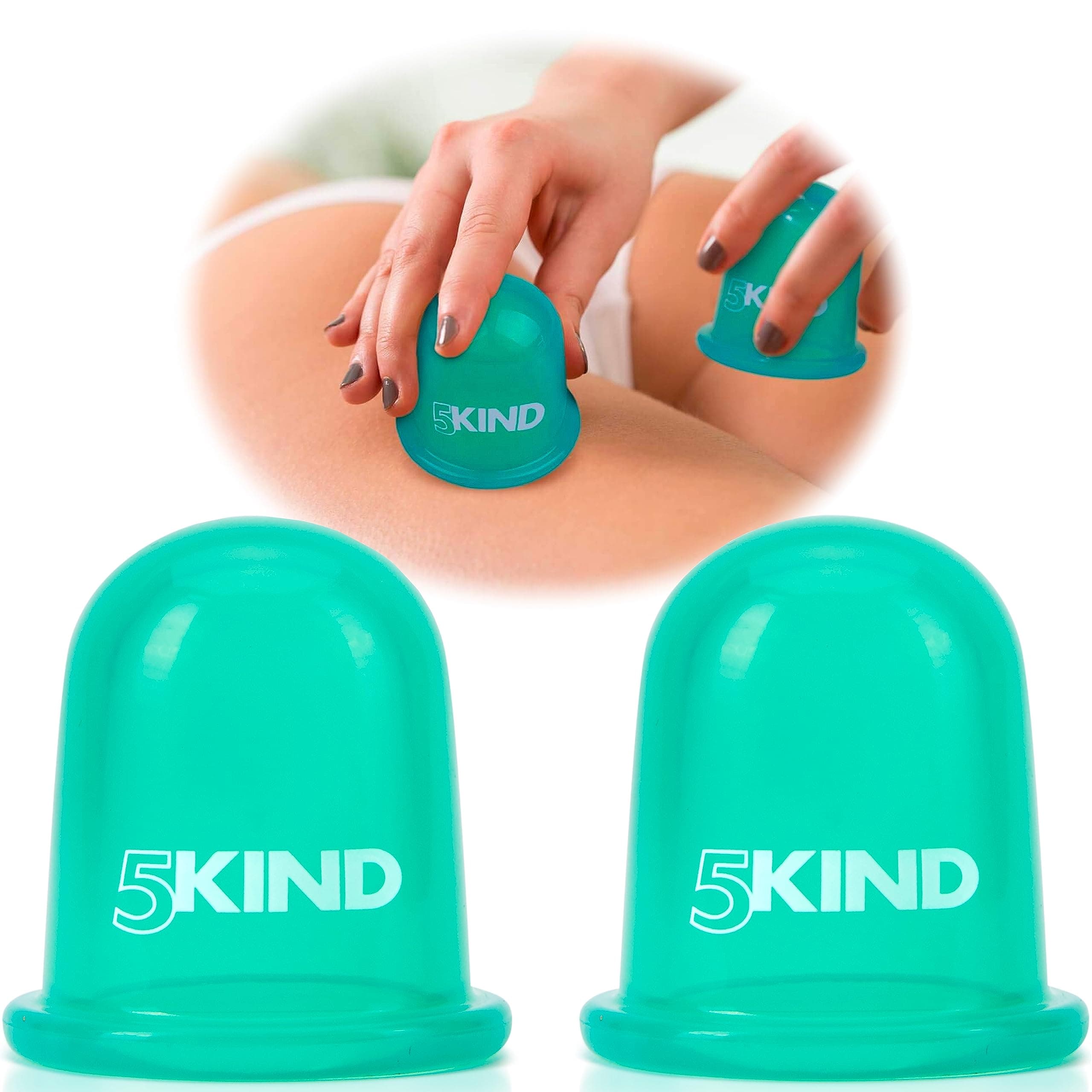 5KIND CLINICAL SKINCARE Anti Cellulite Cupping Massager - Cupping Therapy Kit for Thigh, Hip, Leg - Includes Free E-Book