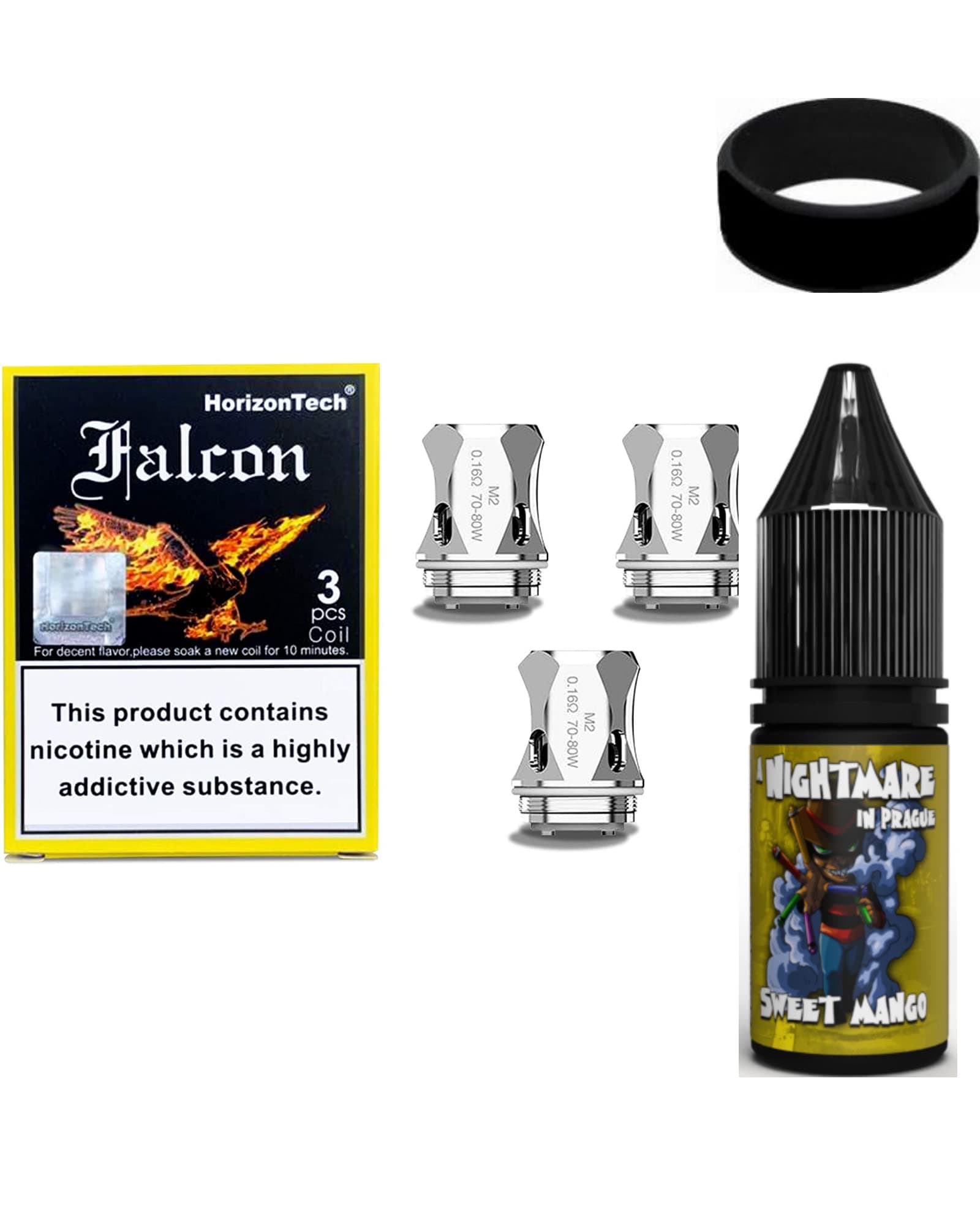 HorizonTech Falcon M2 Coils 0.16ohm + Free Nightmare Juice + Exclusive Band Set (Pack of 3)