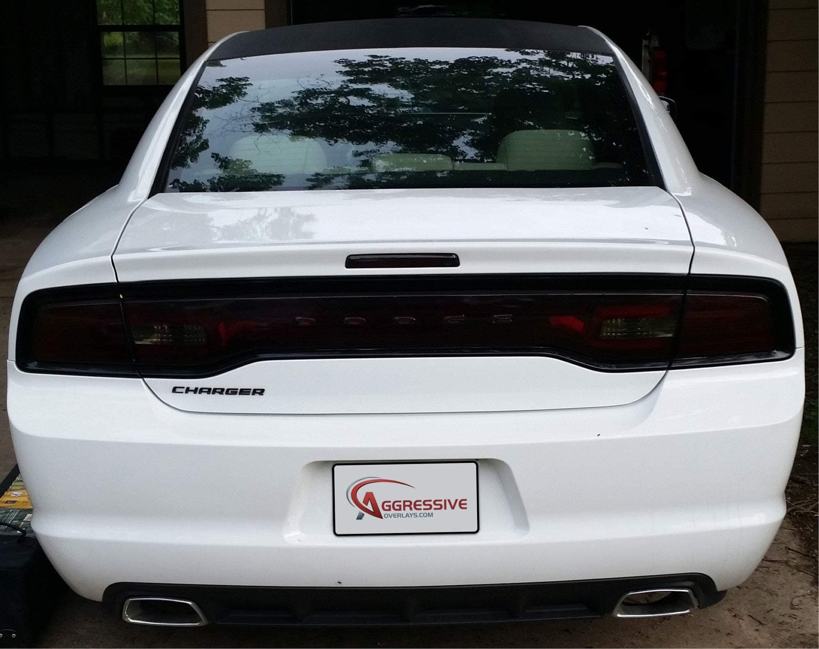 Compatible with Dodge Charger Smoked Taillight 3rd Brake & Rear Side Marker Overlays Film Tinted Vinyl Tint Film Black Out (20% Dark NO Letters)