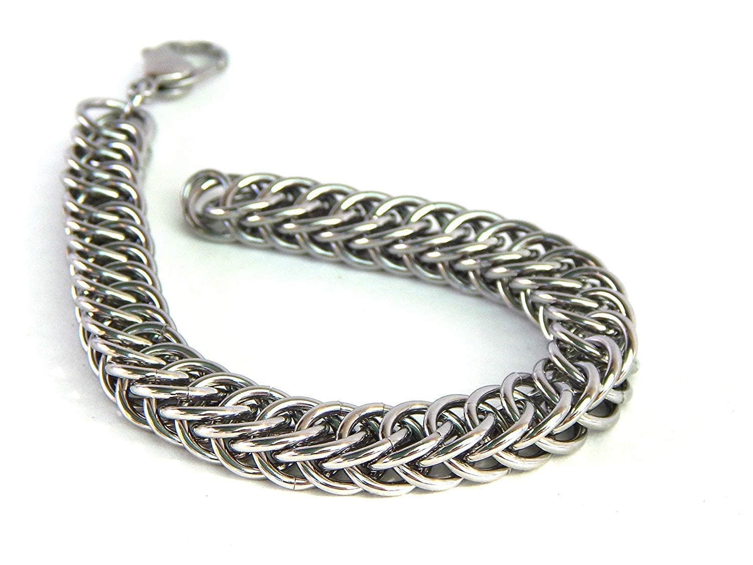 Stainless Steel Bracelet, Handmade in USA by ChainMettle Jewelry (Custom Size, with Gift Box)
