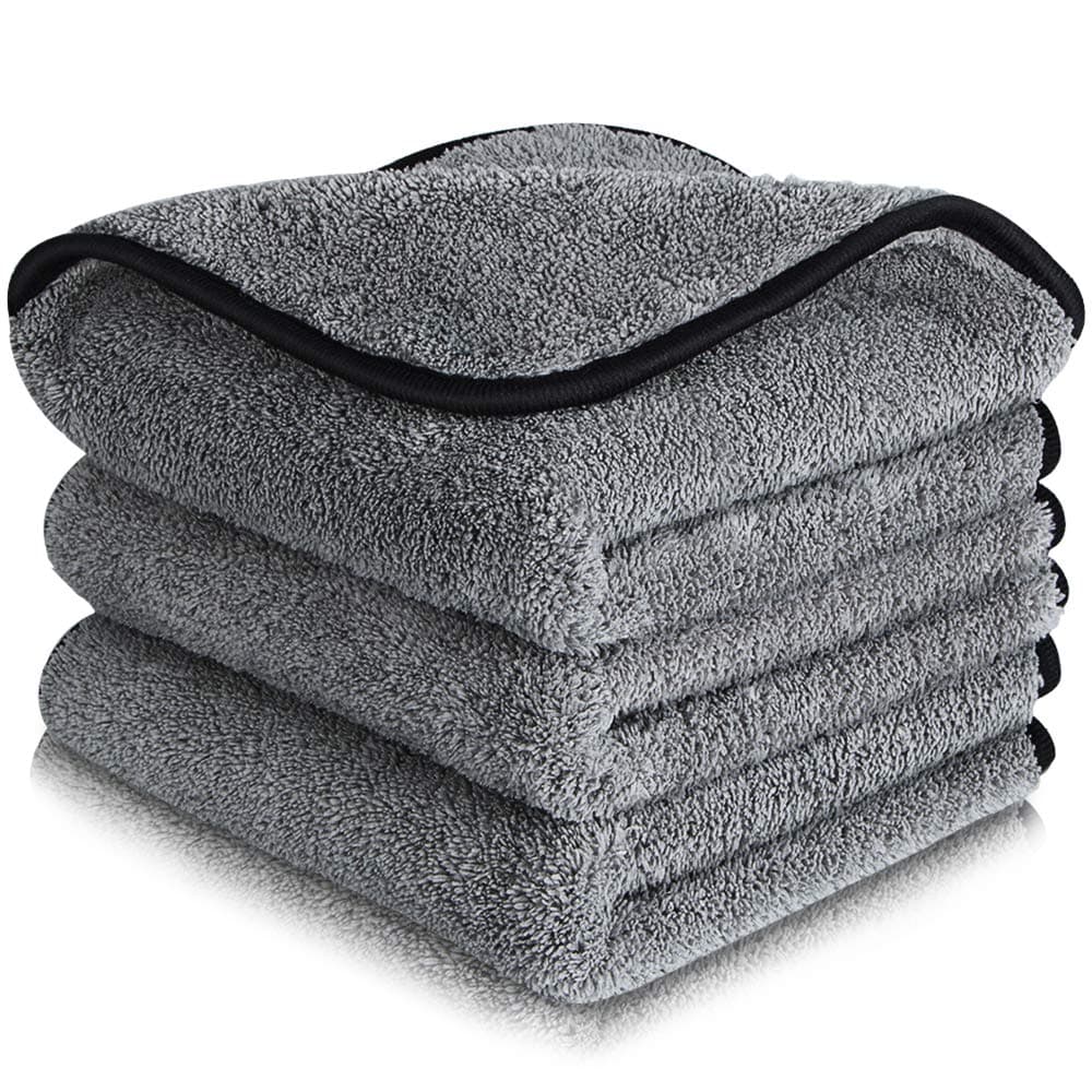 Car Cleaning Towels Microfiber - Super Absorbent Microfiber Cleaning Cloth Lint Free, Big Size Premium Professional Soft Microfiber Towels for Car/Windows/Screen, Use Wet or Dry - Pack of 3