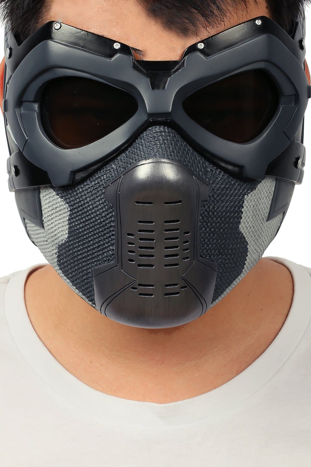 Xcoser Winter Soldier Mask Bucky Eye Face Mask Props for Adult Halloween