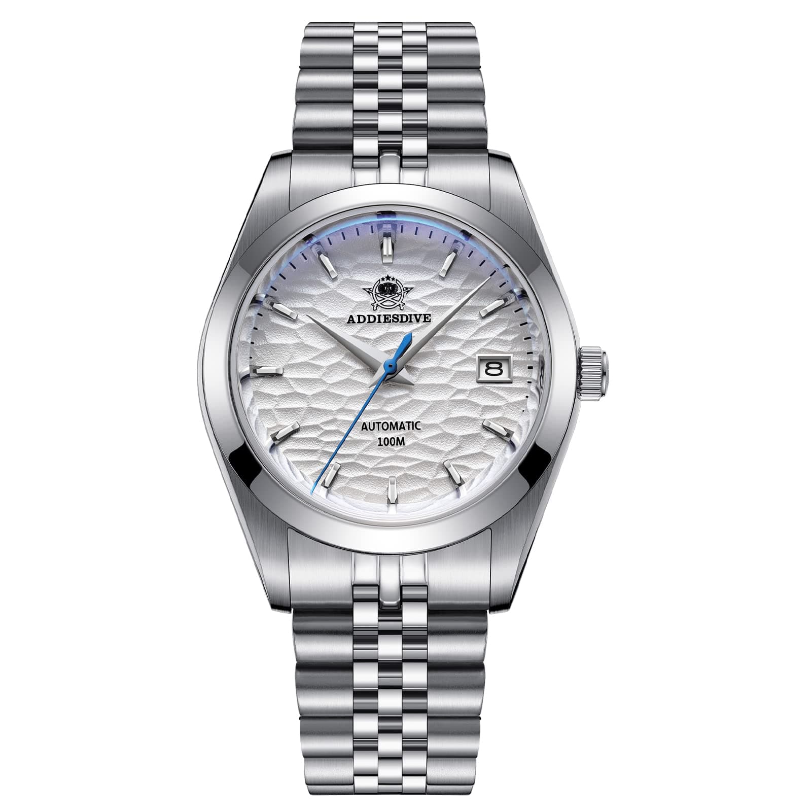 Men's Wrist Watch Dress Watch Sapphire Crystal 100 M Waterproof NH35A Thin Automatic Watches for Men 3D Dial