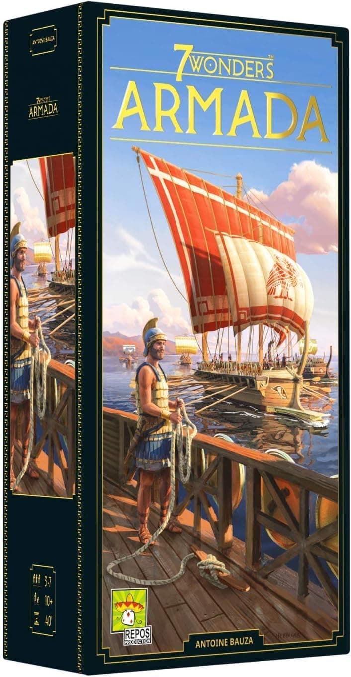 7 Wonders Armada Board Game EXPANSION (New Edition)| Family Board Game | Civilization Board Game for Adults| Strategy Board Game for Game Night | 3-7 Players | Ages 10+ | Made by Repos Production