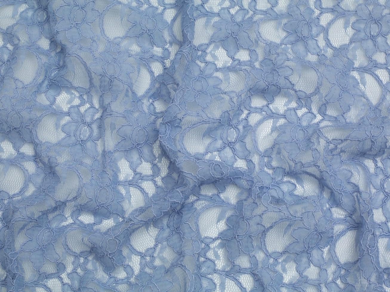 Minerva Chantilly Corded Lace Fabric Powder Blue - per metre