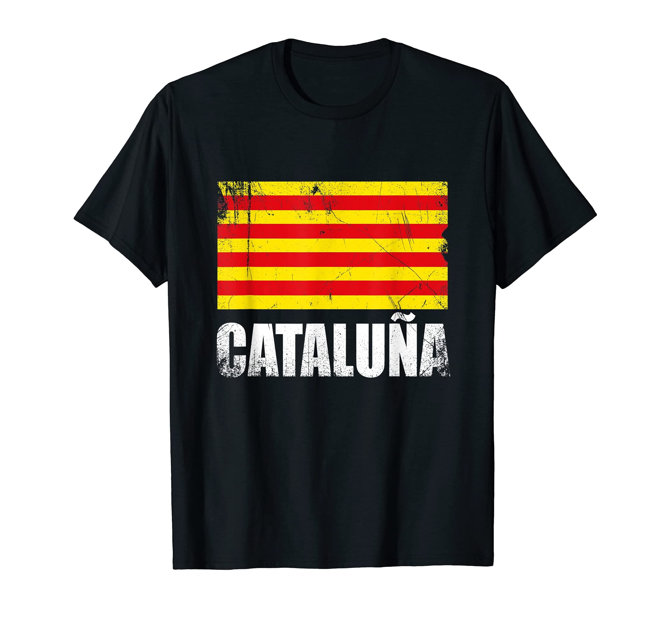 Catalunya Souvenir GiftCataluna Souvenir Gif Flag Catalan Vintage Bandera Catalunya T-Shirt