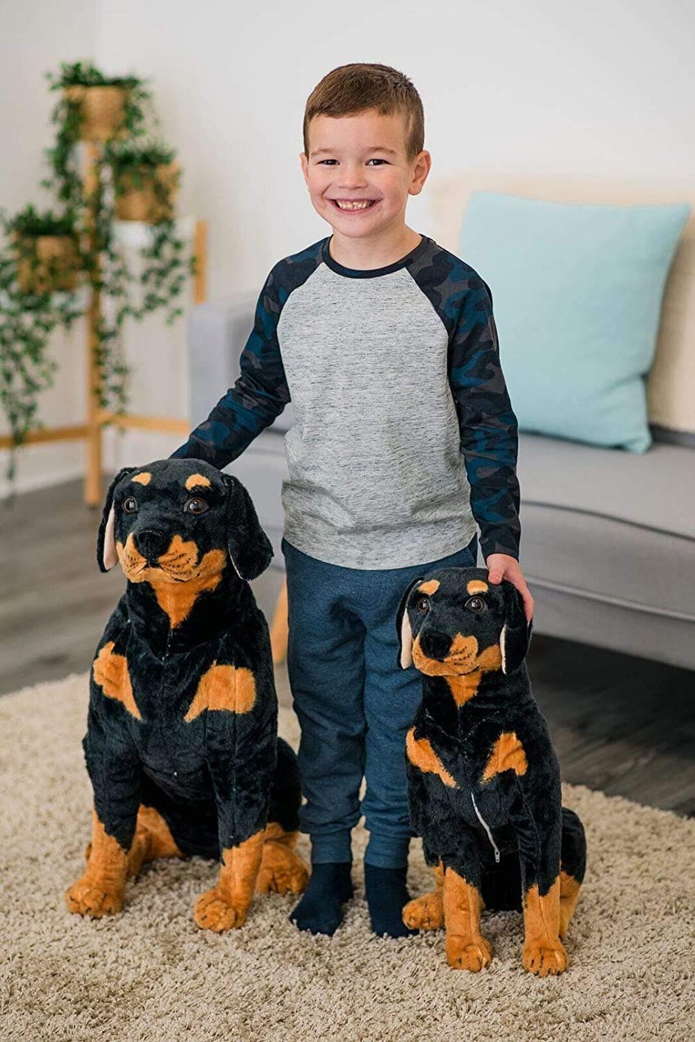 – Curvaso 50CM SITTING ROTTWEILER XXL EXTRA LARGE TEDDY BEAR GIANT HUGE JUMBO BIG PLUSH TOY STUFFED CUDDLY ANIMAL